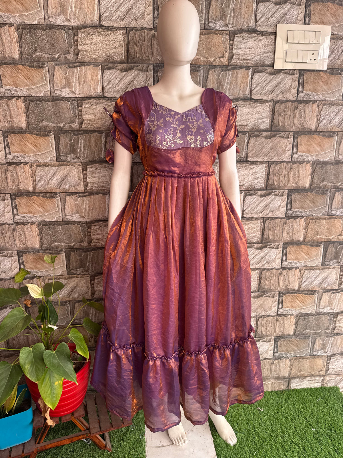 Jimmicho shining Georgette Maternity Feeding maxi