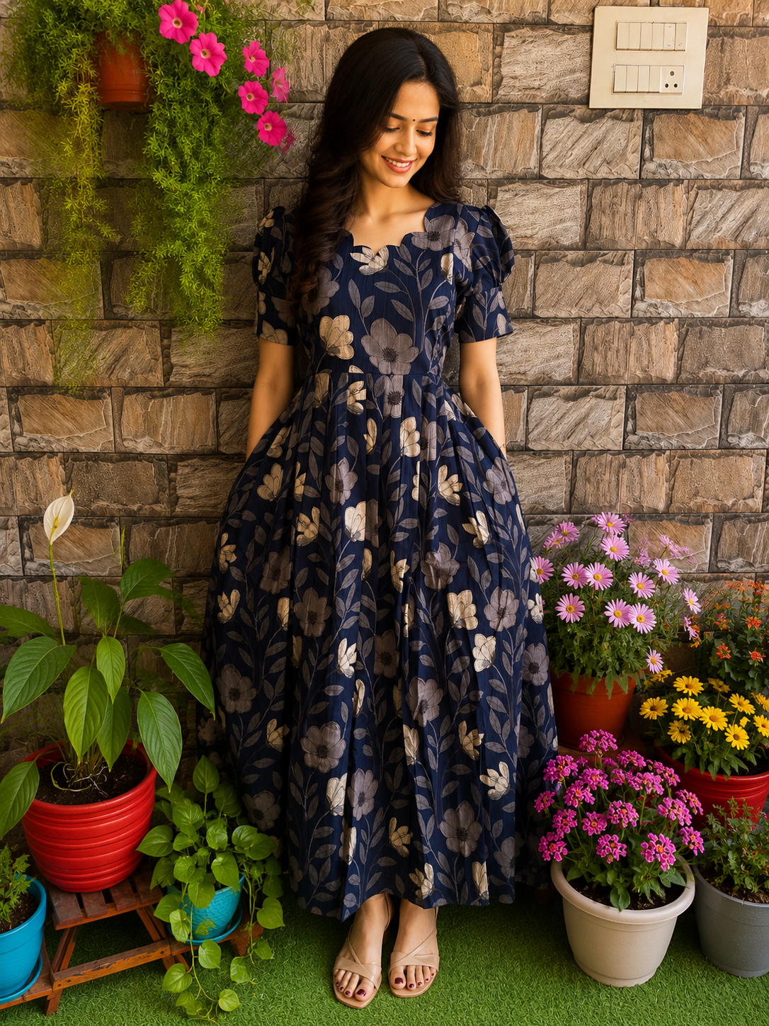 Pure soft  cotton Maternity maxi