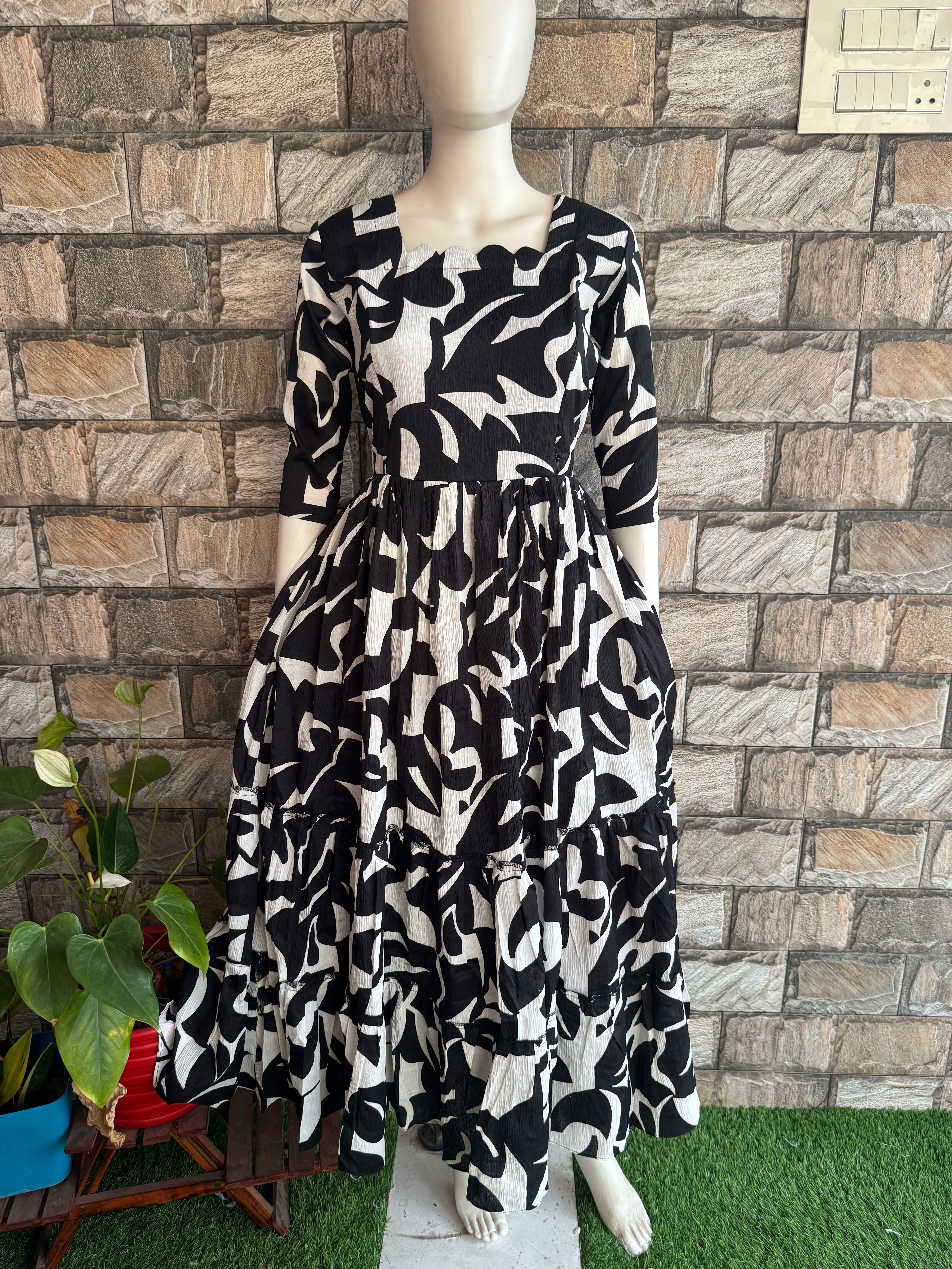 Delta Maternity maxi  BLACK Zebra