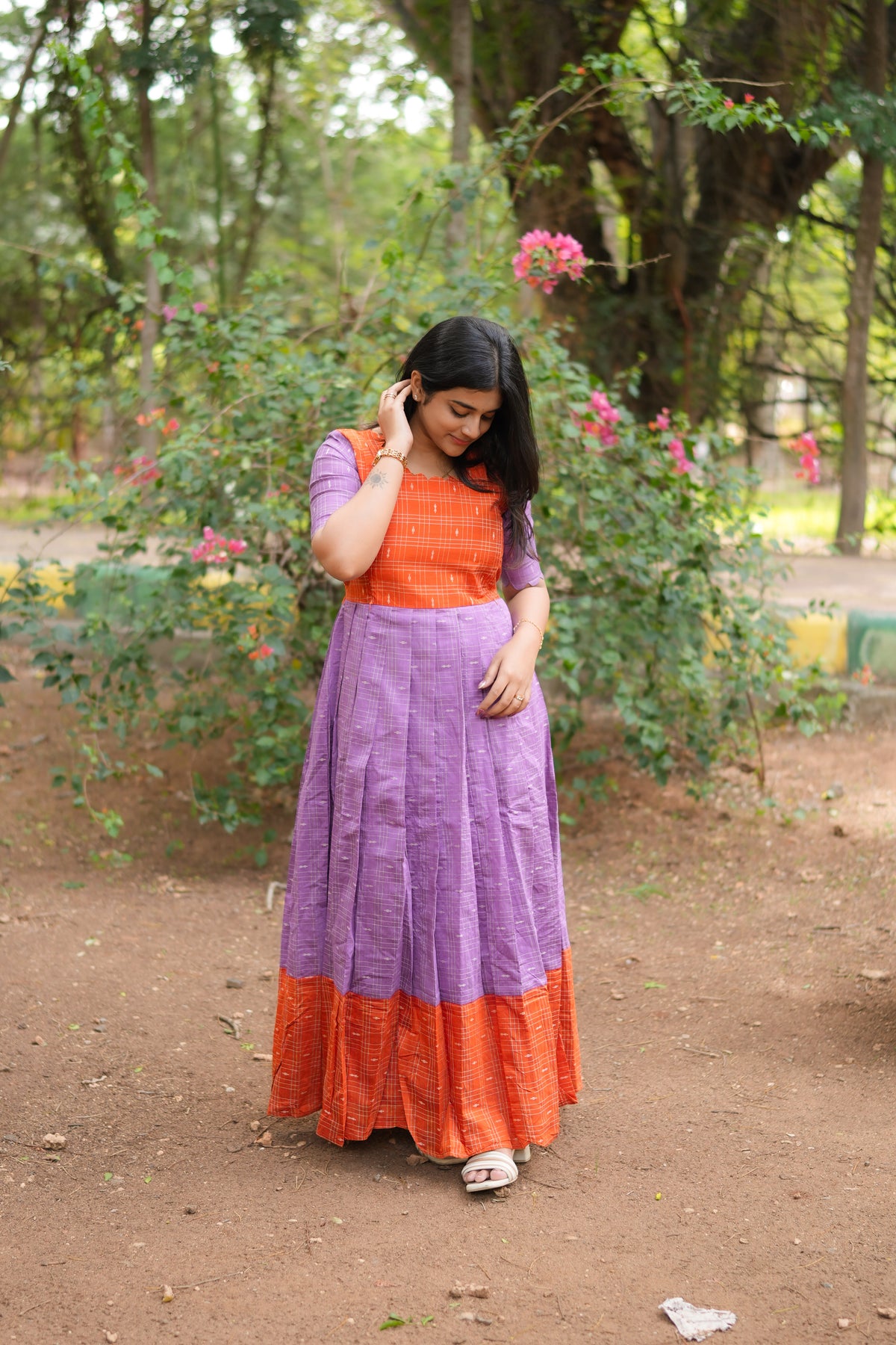 Diwali series Maternity raw silk maxi Samrithi