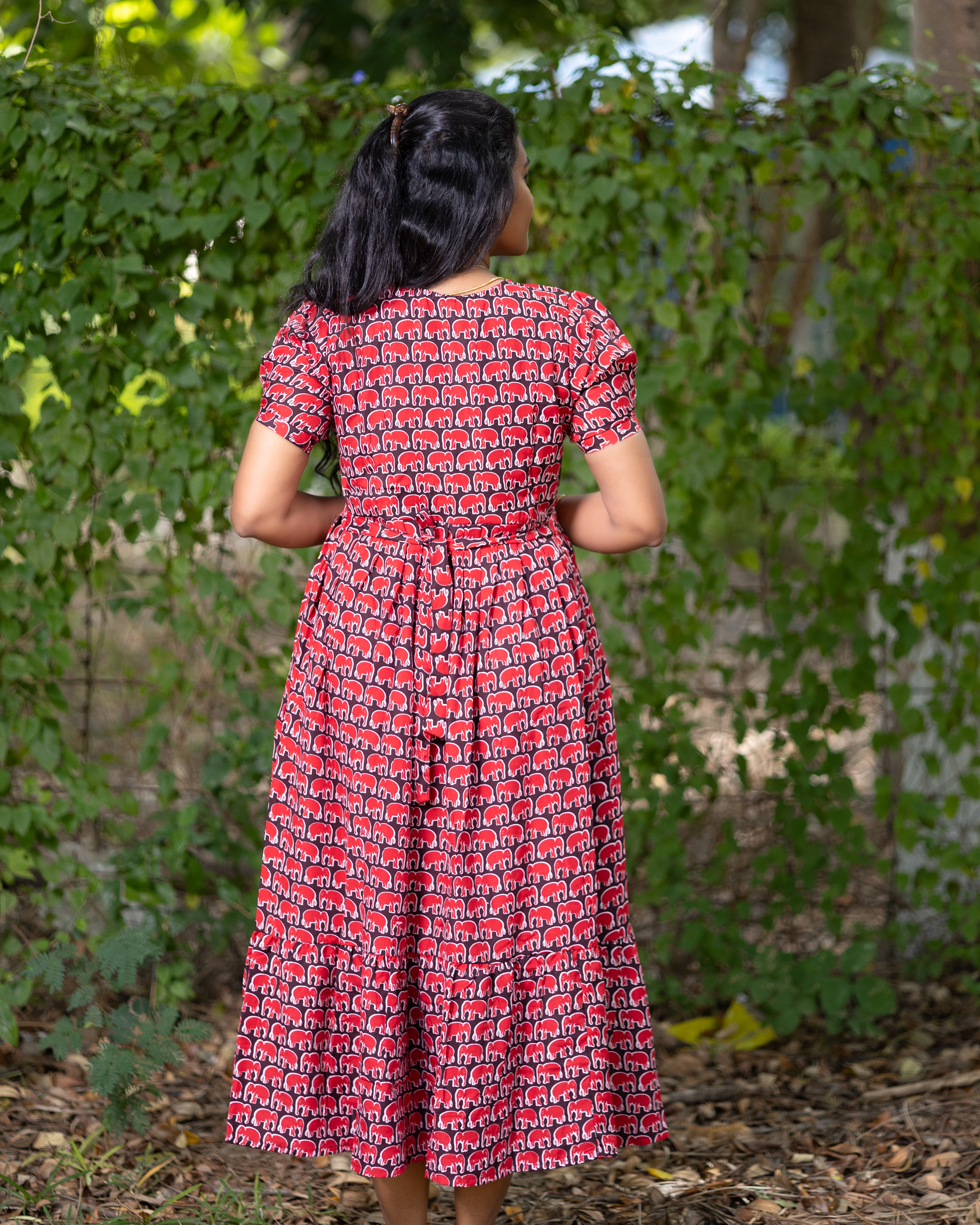 Elephant print Maternity Maxi