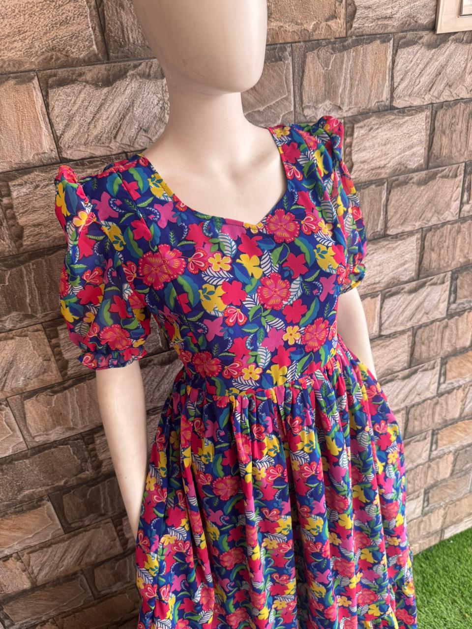 Royal blue georgette