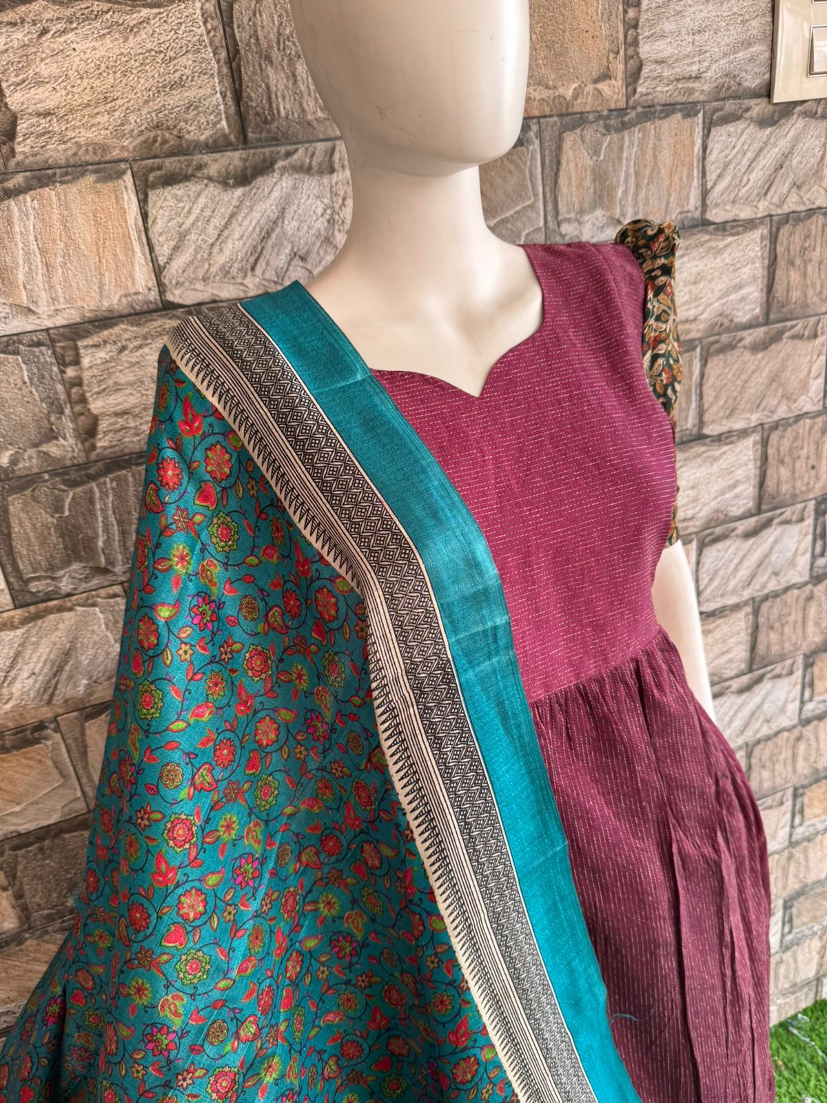 purple plan kanta cotton maxi