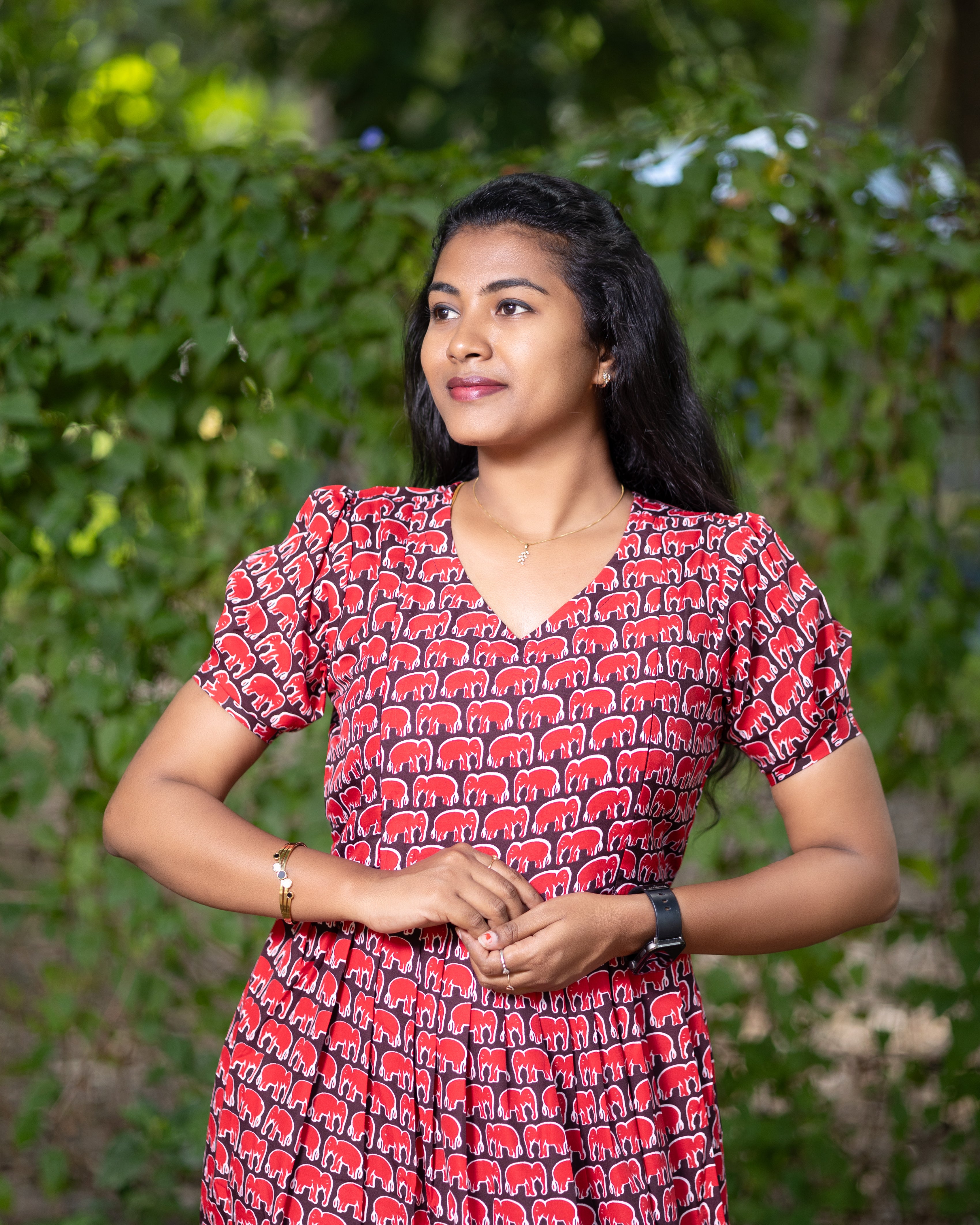 Elephant print Maternity Maxi