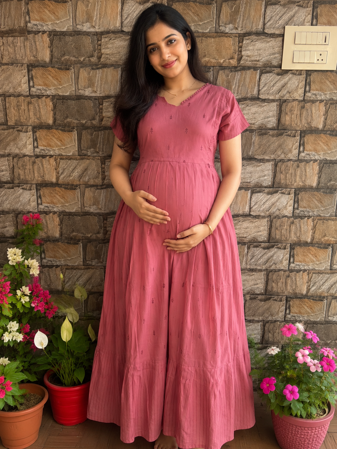 Maternity maxi Handloom cotton Best price Onion peel