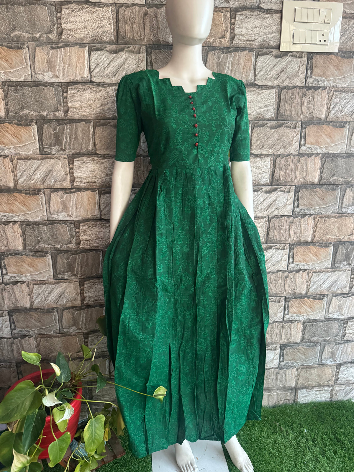 Silk cotton jacquard Maternity Feeding maxi ONLY FEEDING