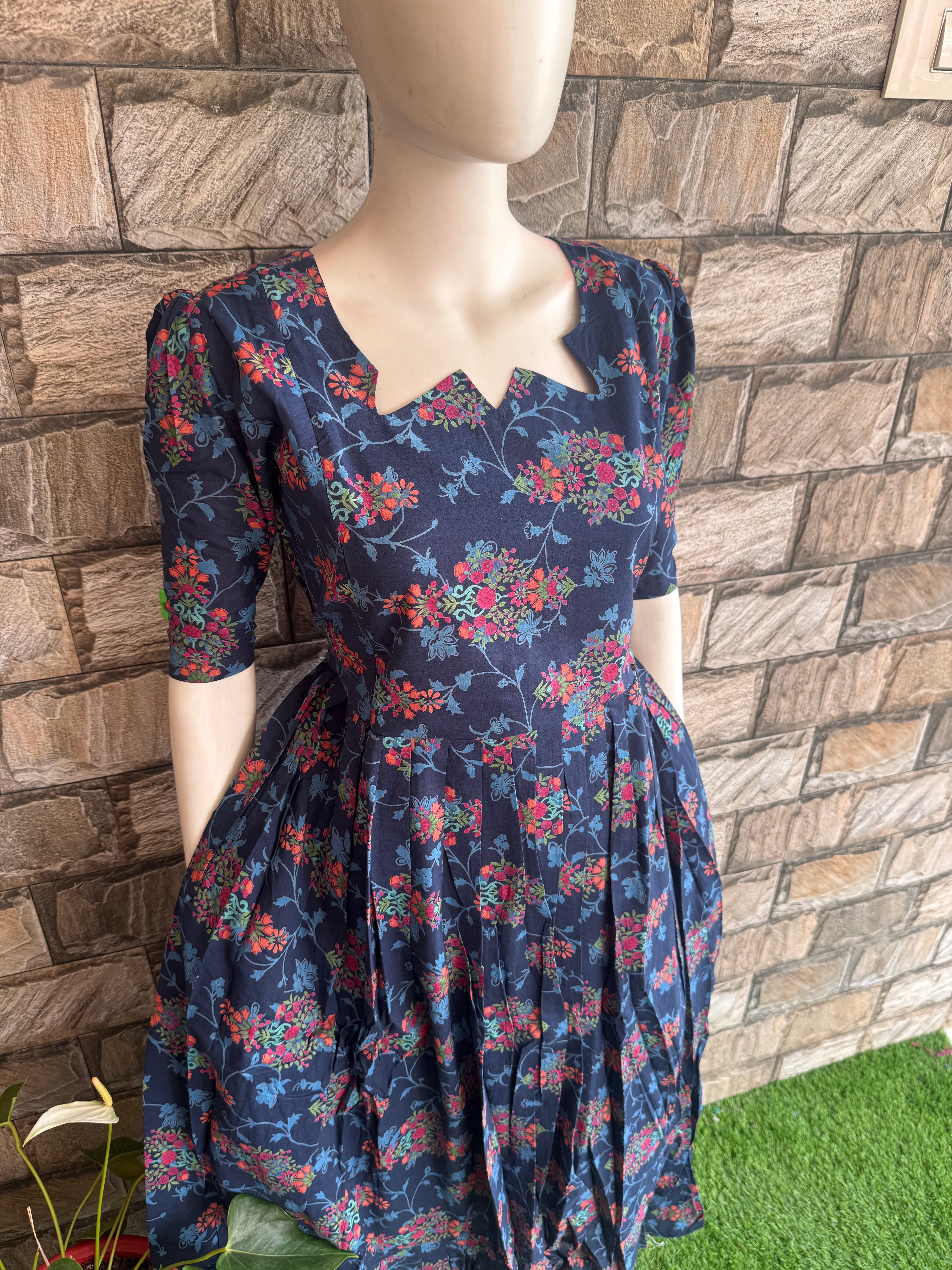 Bluey floral shade   soft cotton Maternity maxi
