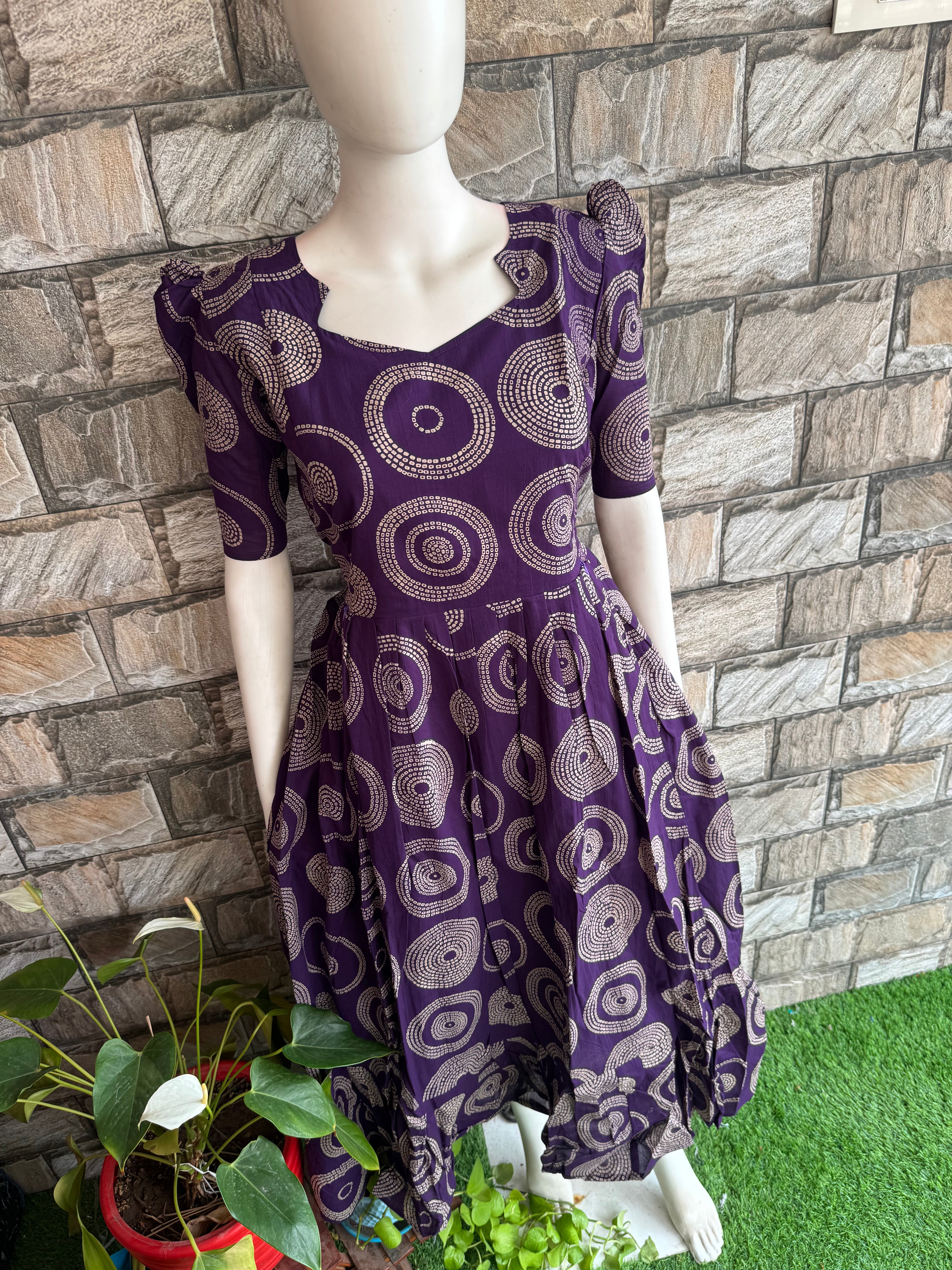 Black current soft cotton Maternity maxi