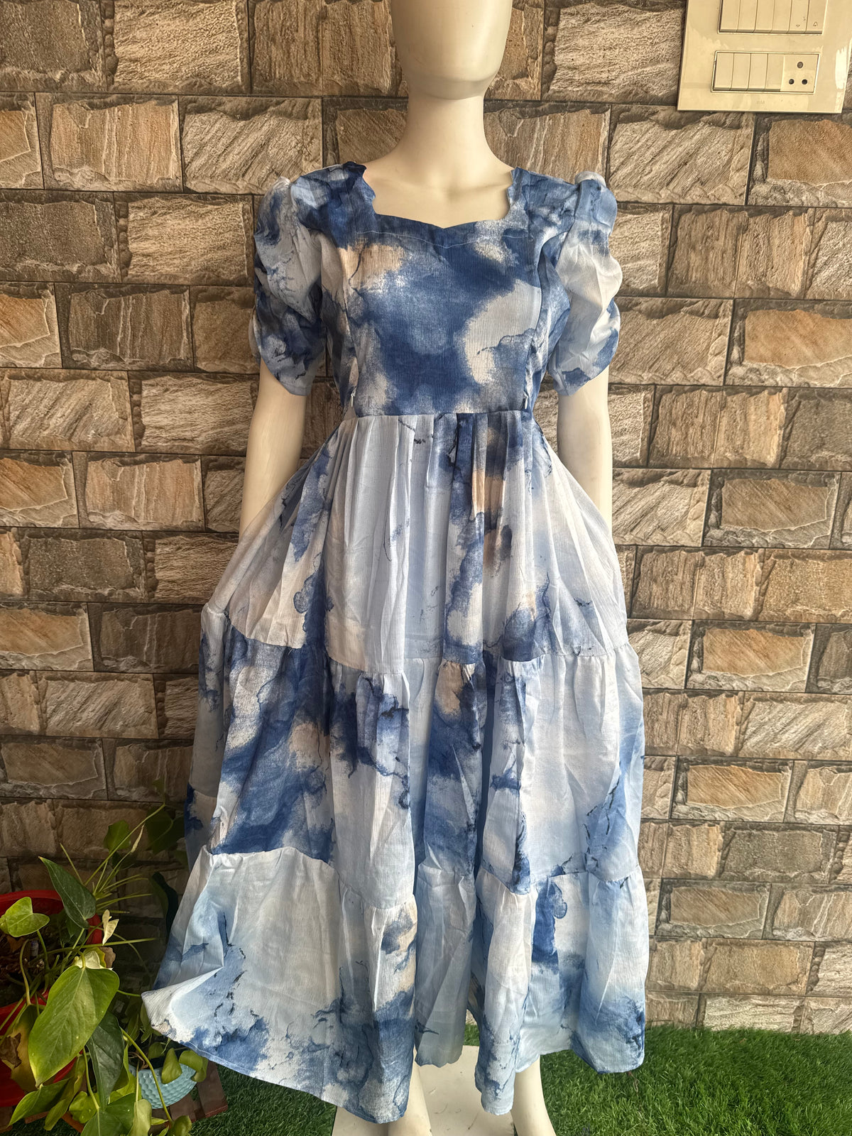 Delta crepe Maternity maxi ujala marble