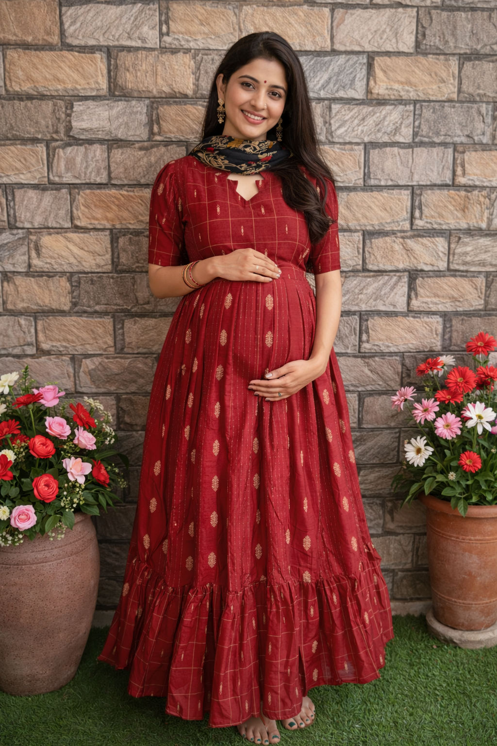 South cotton Maternity maxi