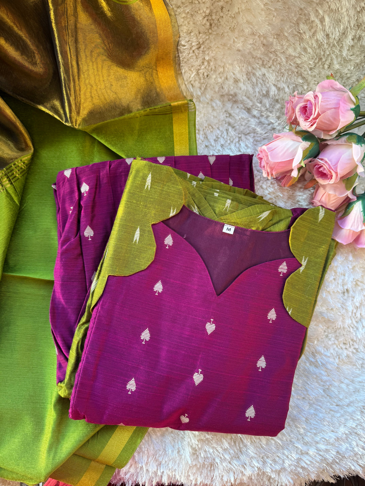 Diwali series Maternity raw silk maxi- without Dupatta