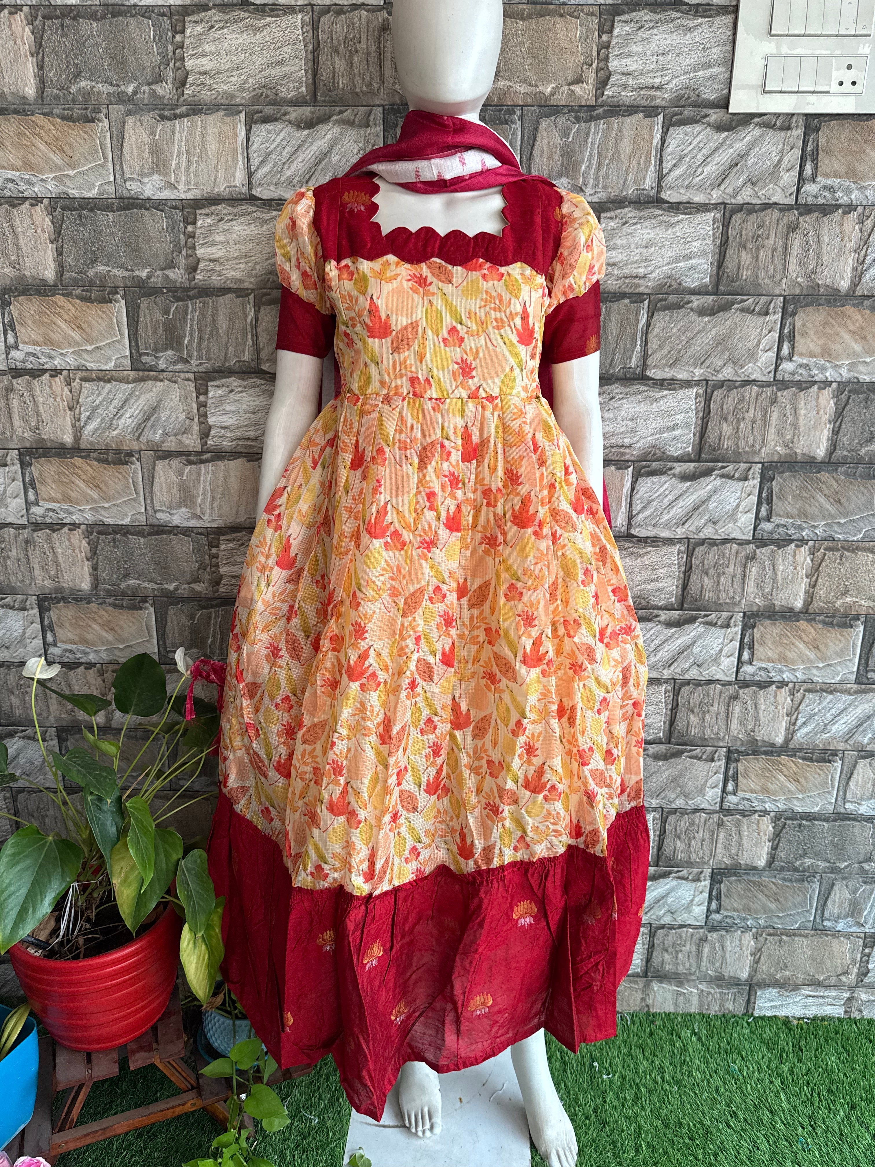Kota Cotton Fabric Maternity Maxi