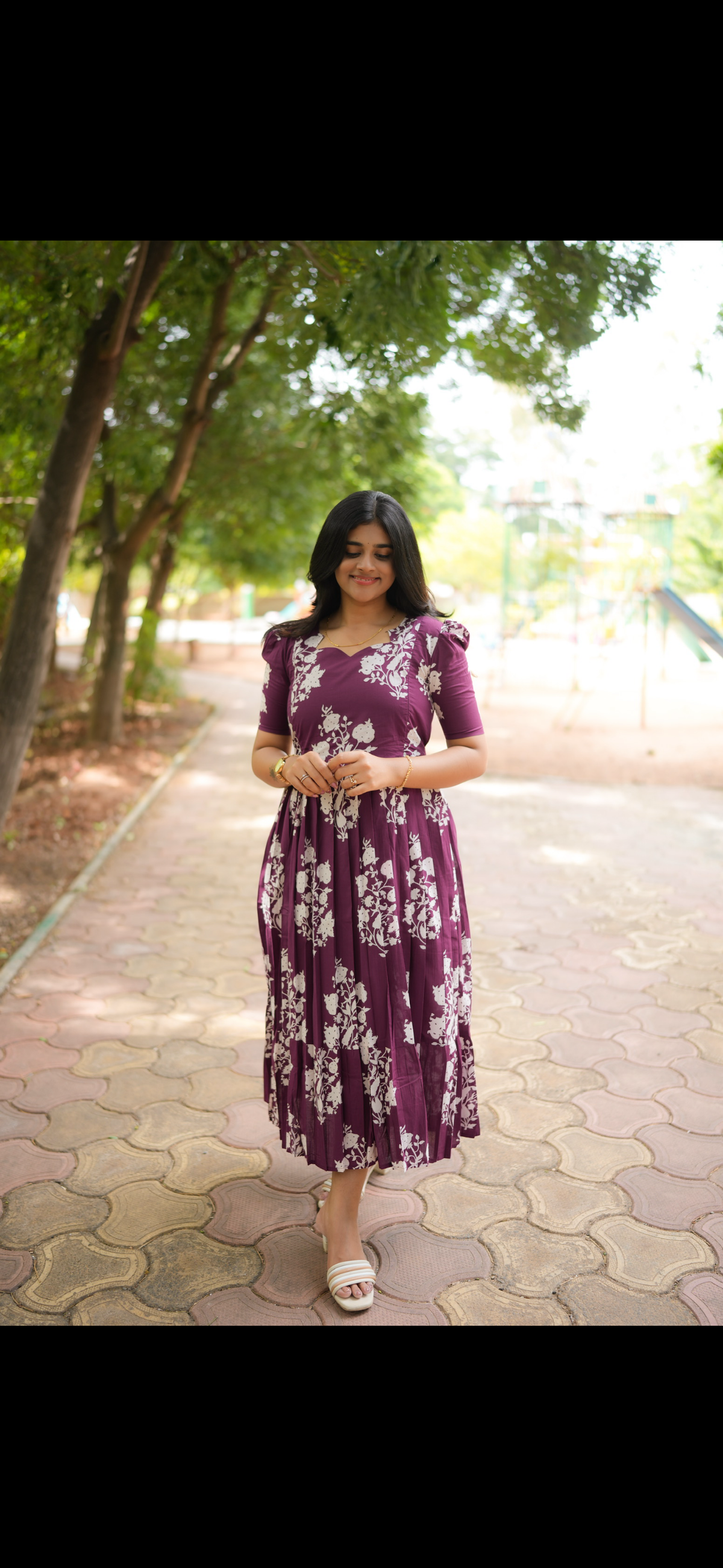 Soft cotton Maternity Feeding Maxi wine shade