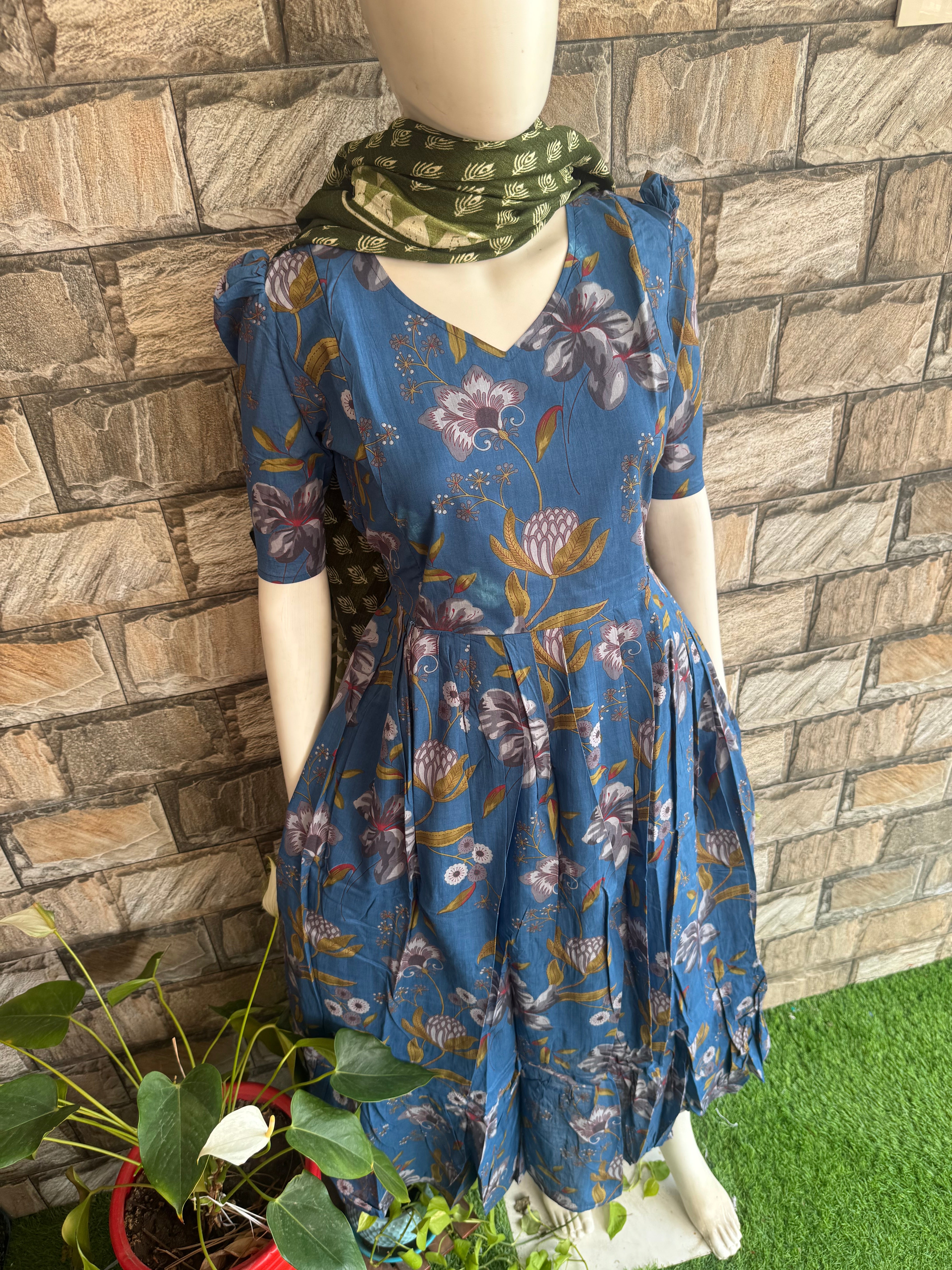 Pale Blue soft cotton Maternity max