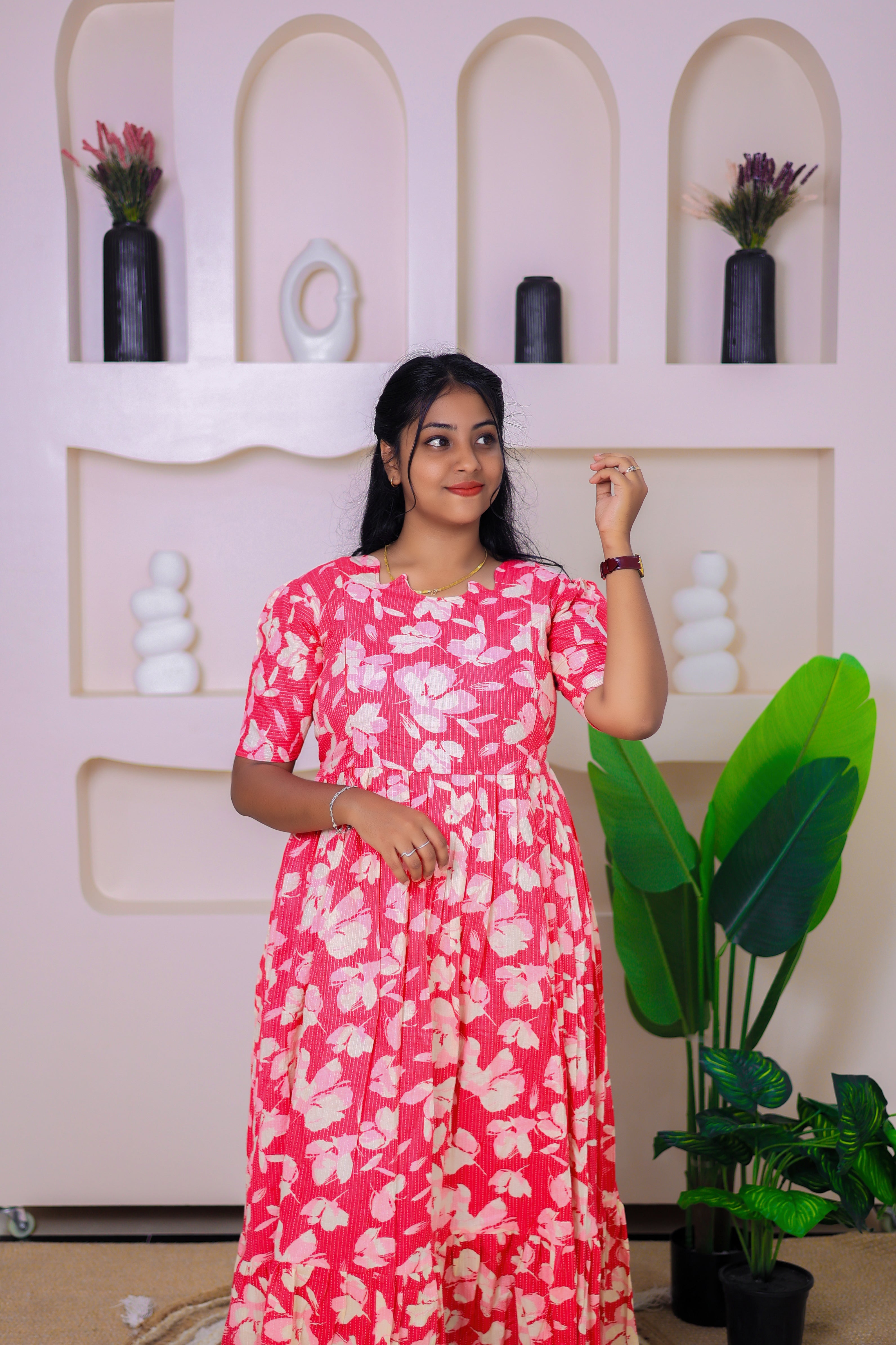 Kanta cotton Maternity Feeding Maxi Pinkee