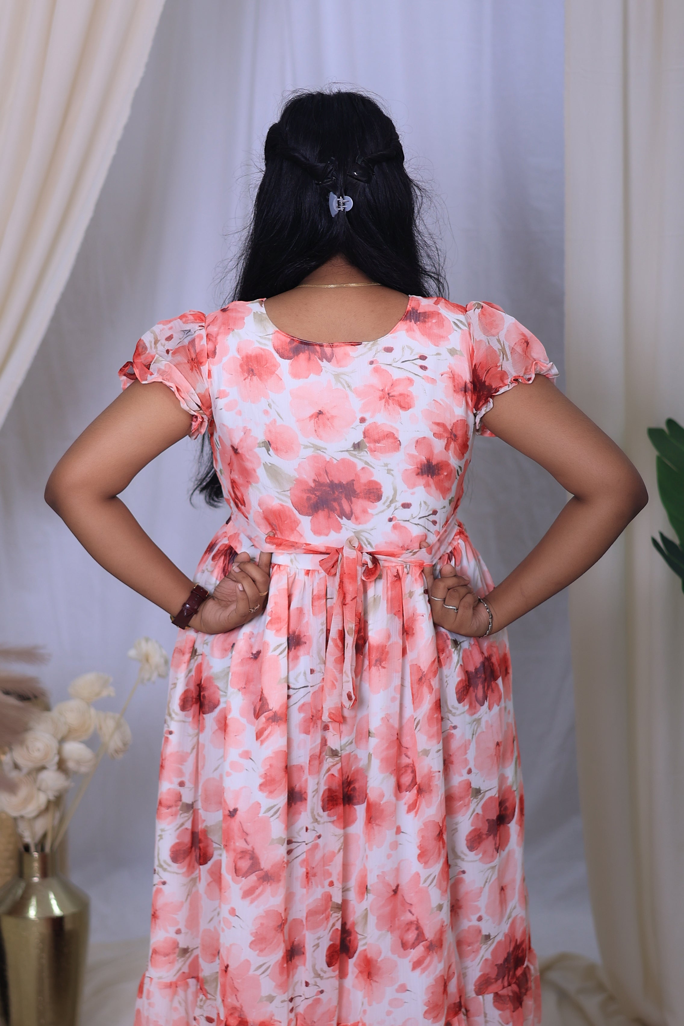 Soft  Chiffon Maternity Feeding Maxi