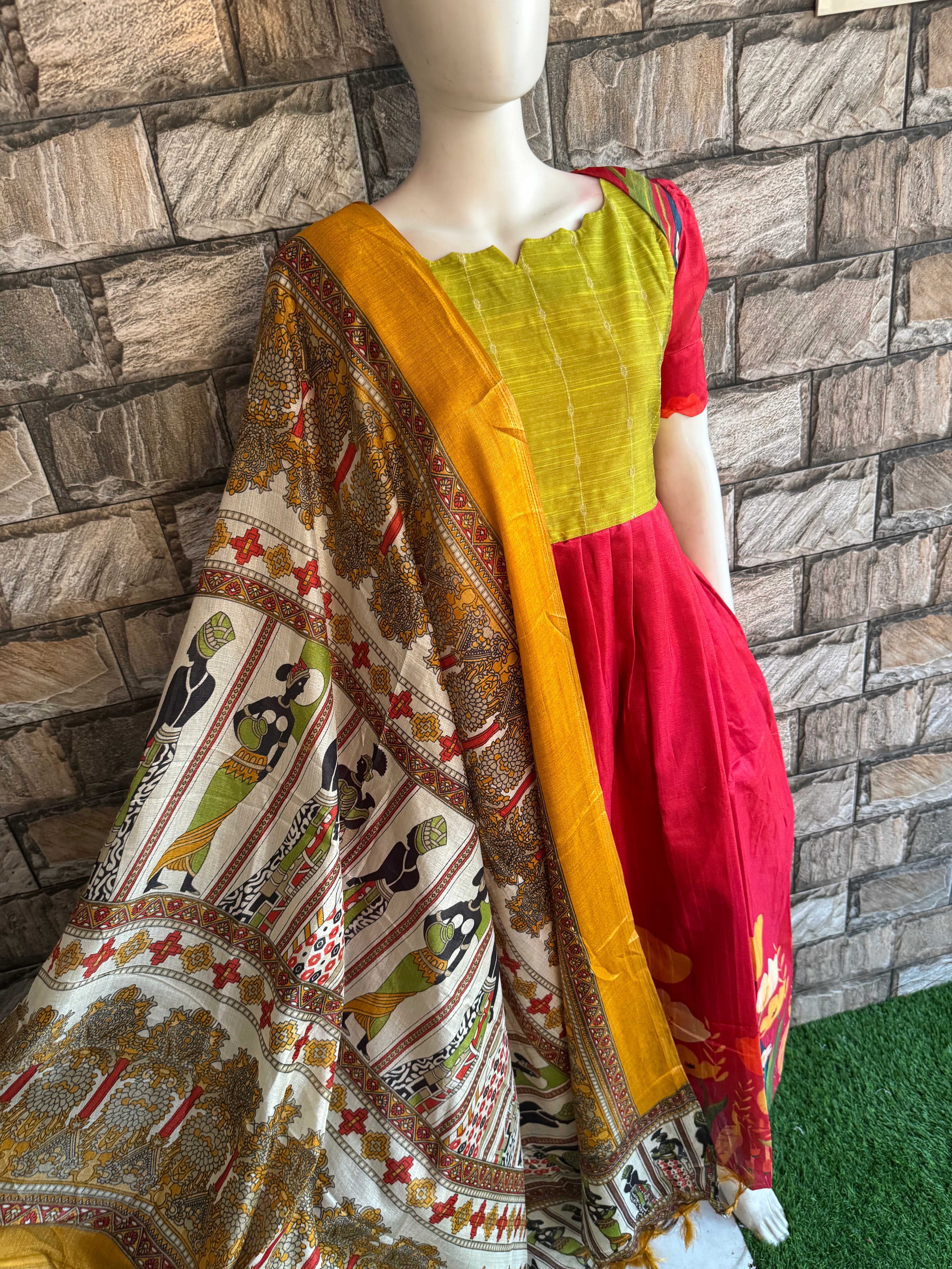 Tribal poly khadhi Dupatta