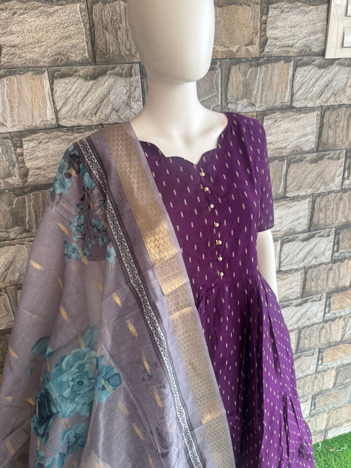 purple raw silk