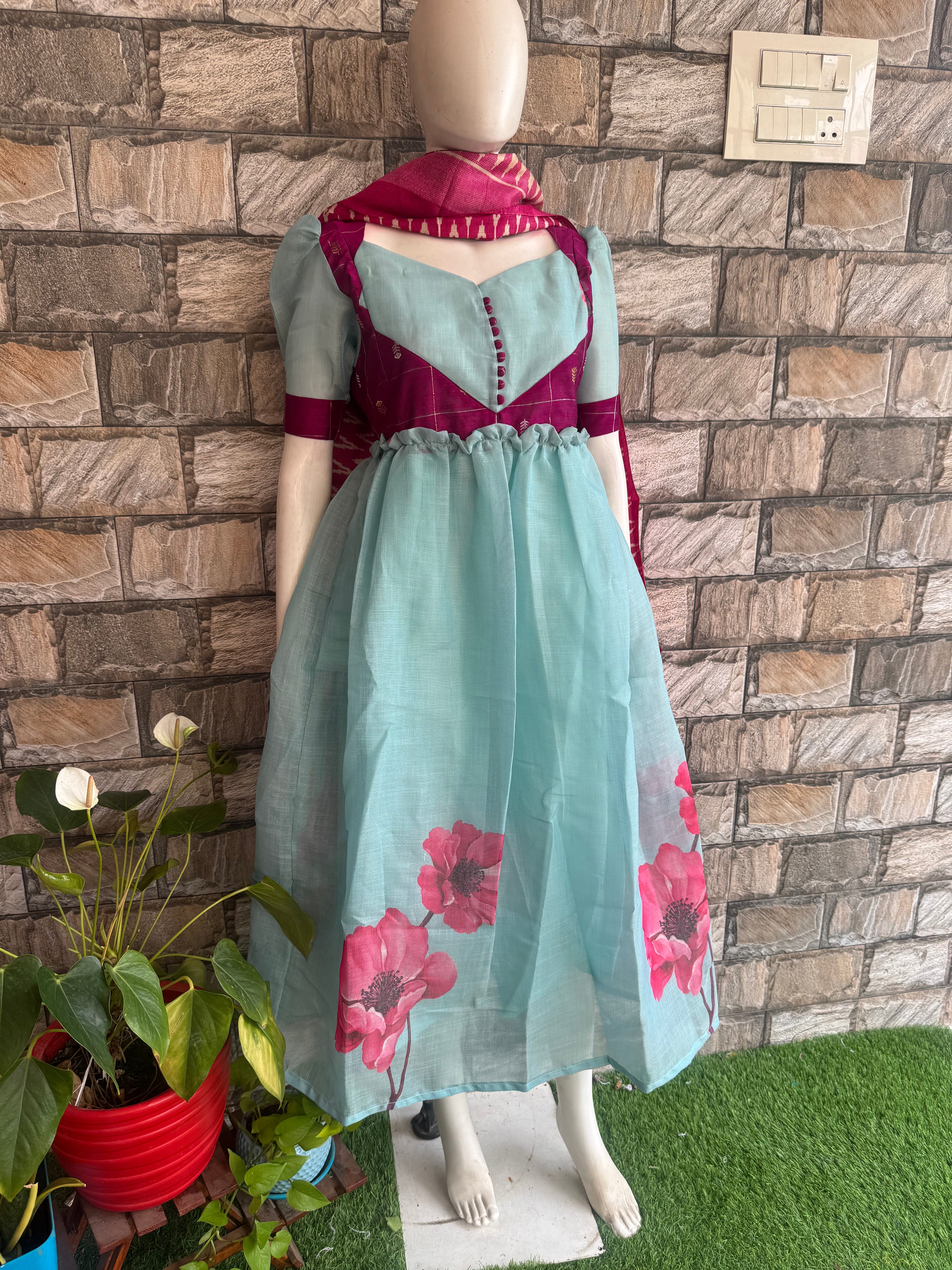 Festive Tissue Maternity maxi