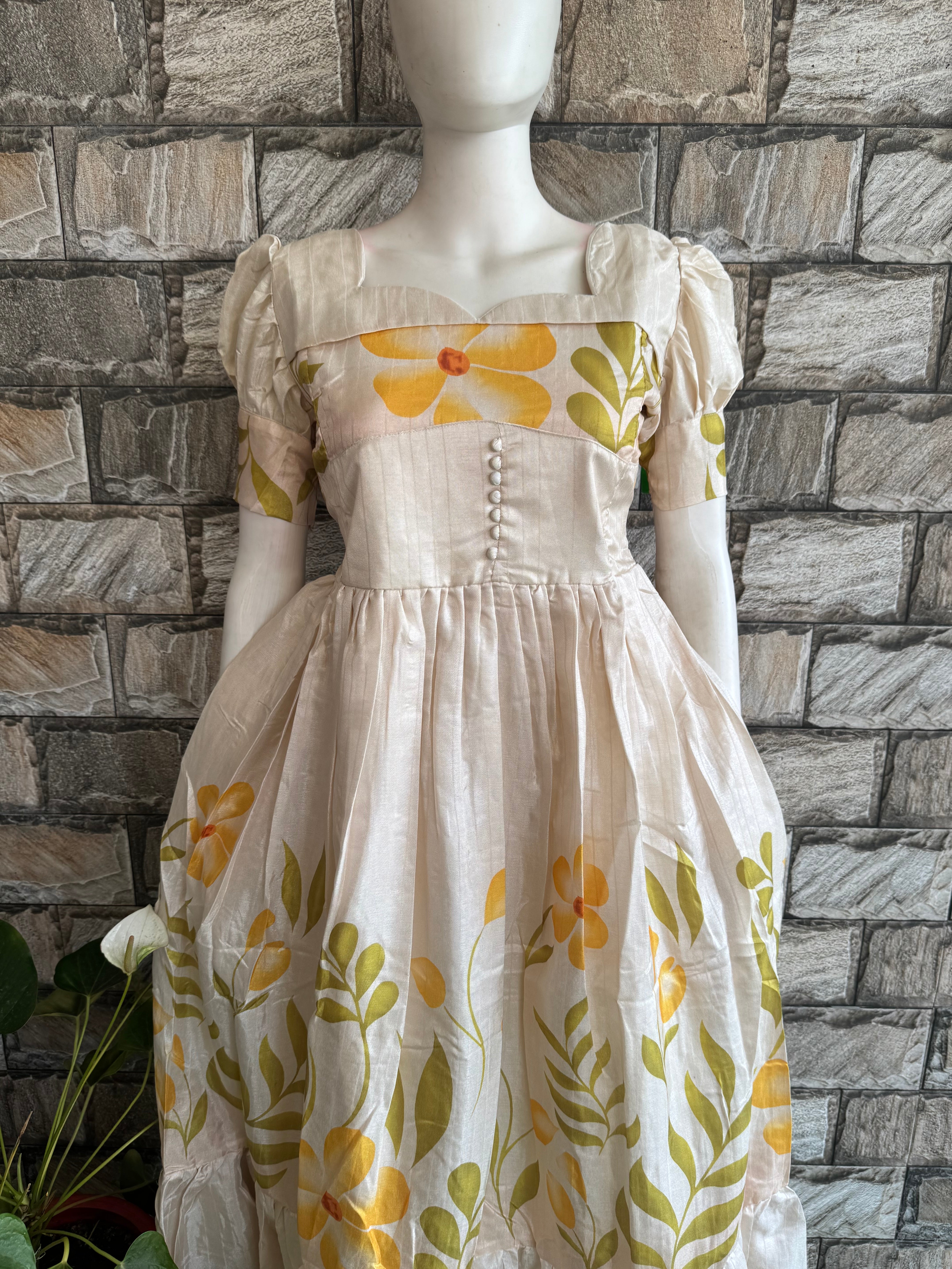Chanderi Festive Maternity maxi