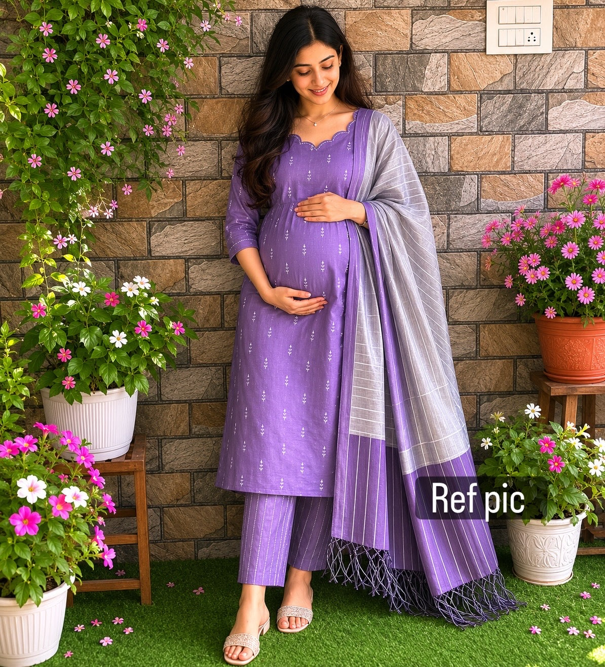 Lilac raw silk 3 piece Feeding Set