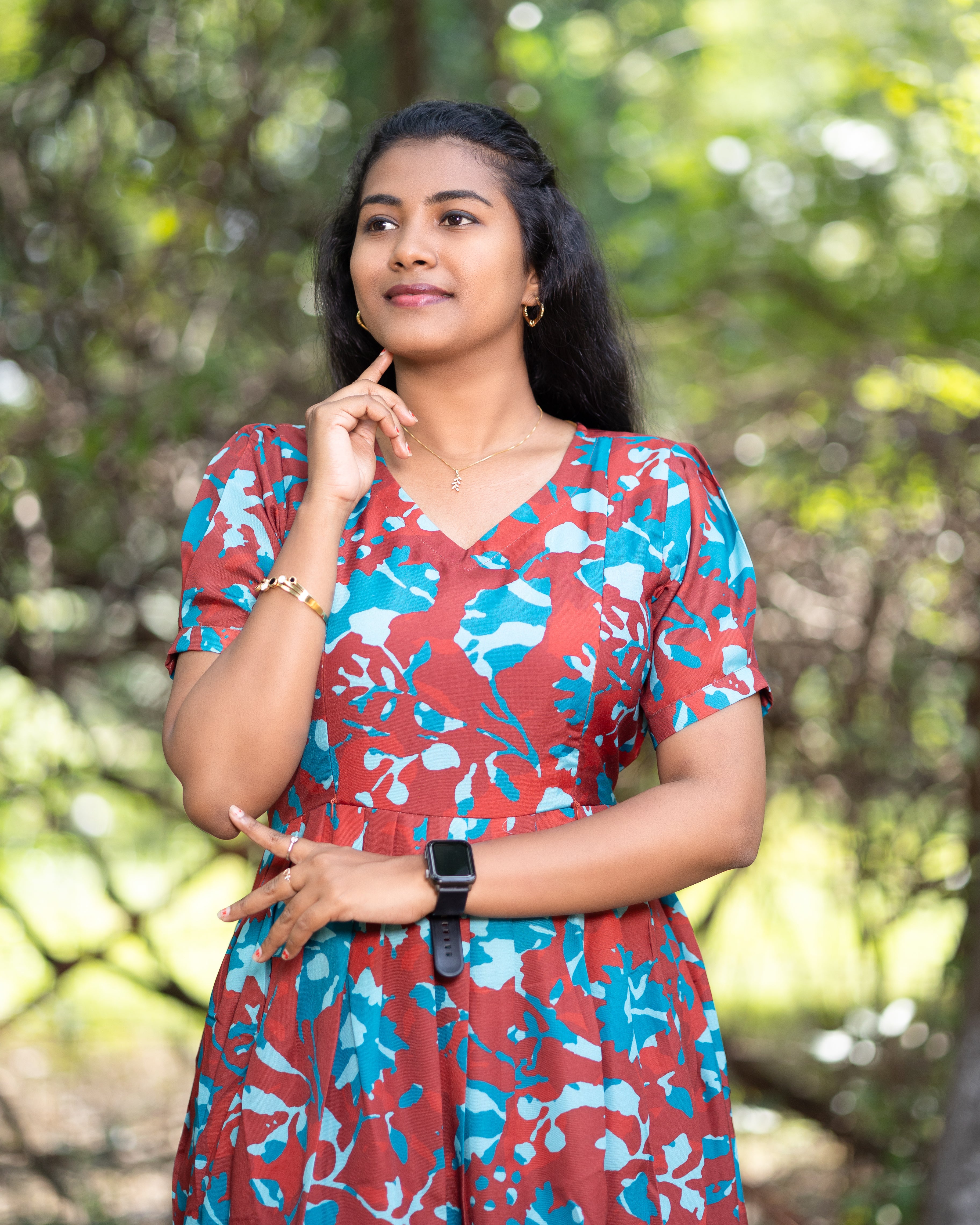 Maroon Maternity maxi