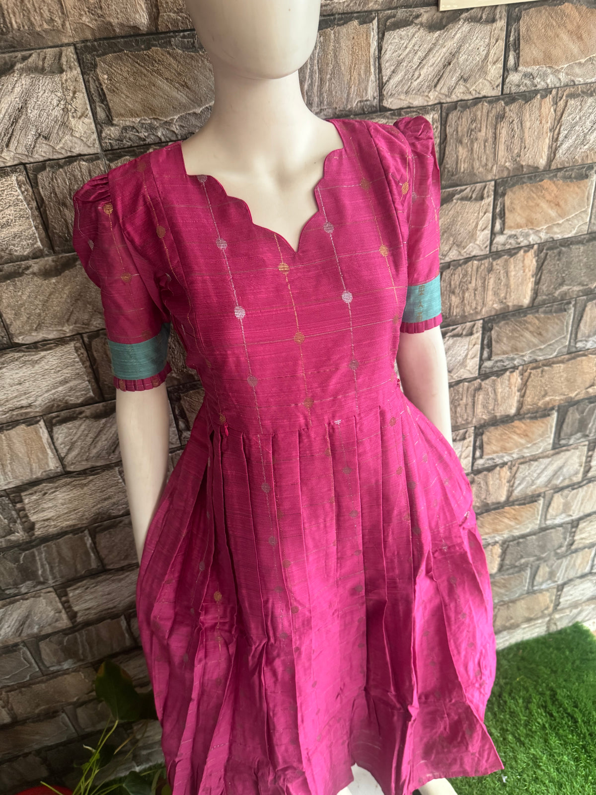 Diwali series Maternity raw silk maxi- without Dupatta Paneer rose