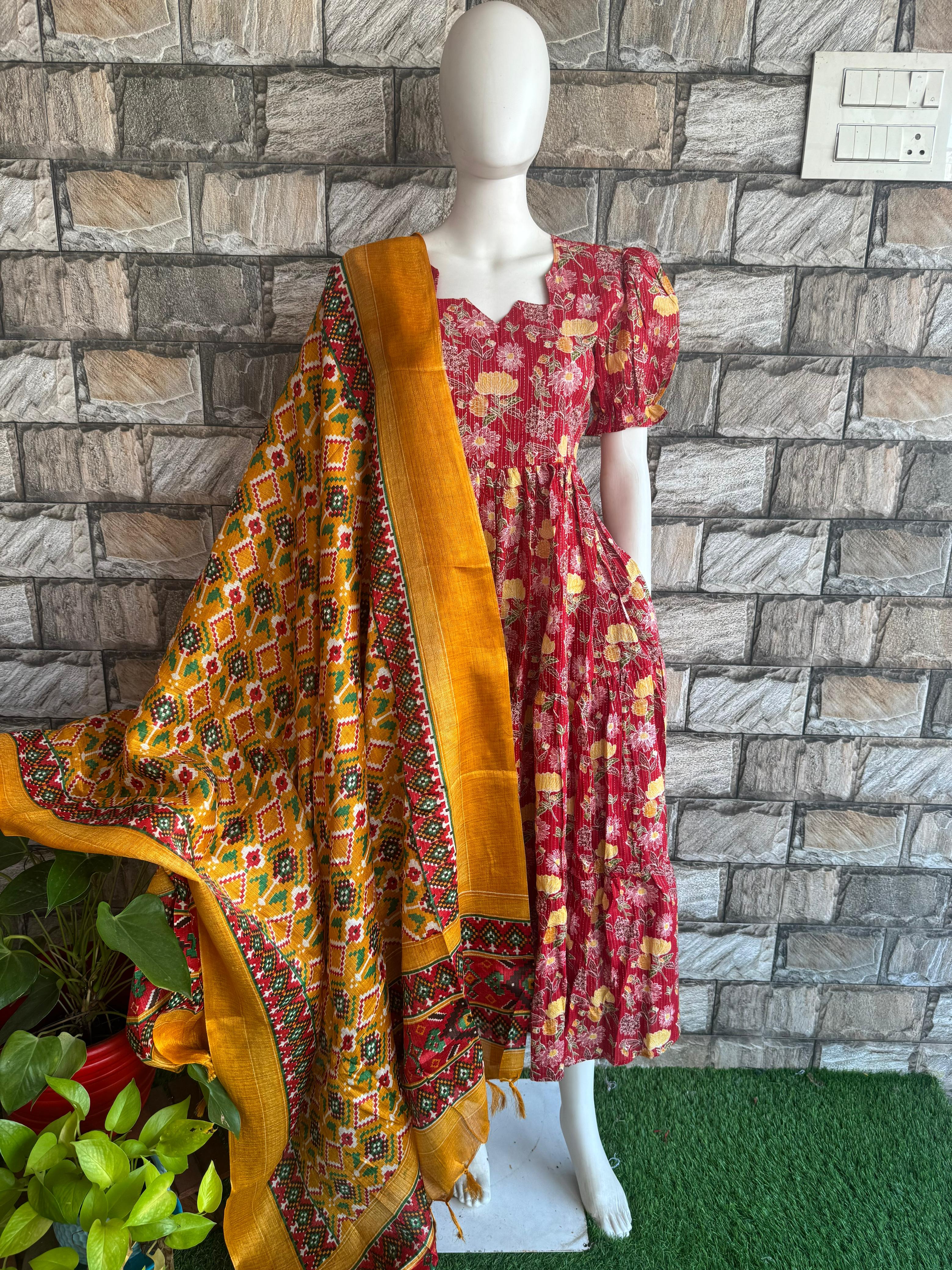 Multi color Yellow Dupatta CF125