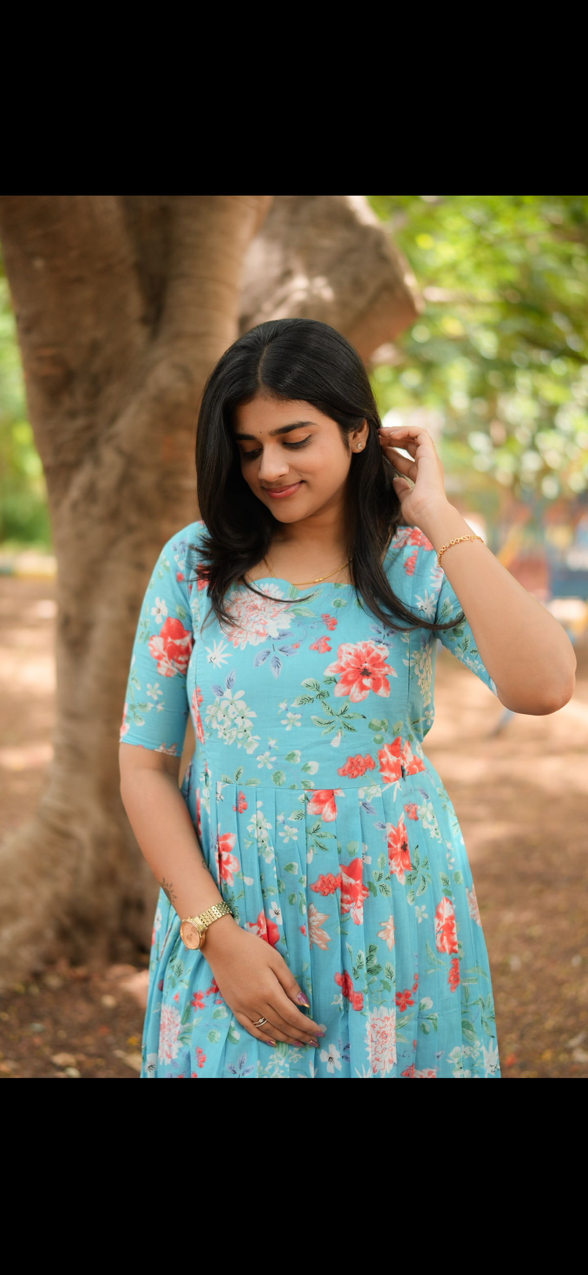 Soft cotton Maternity Feeding Maxi Floral
