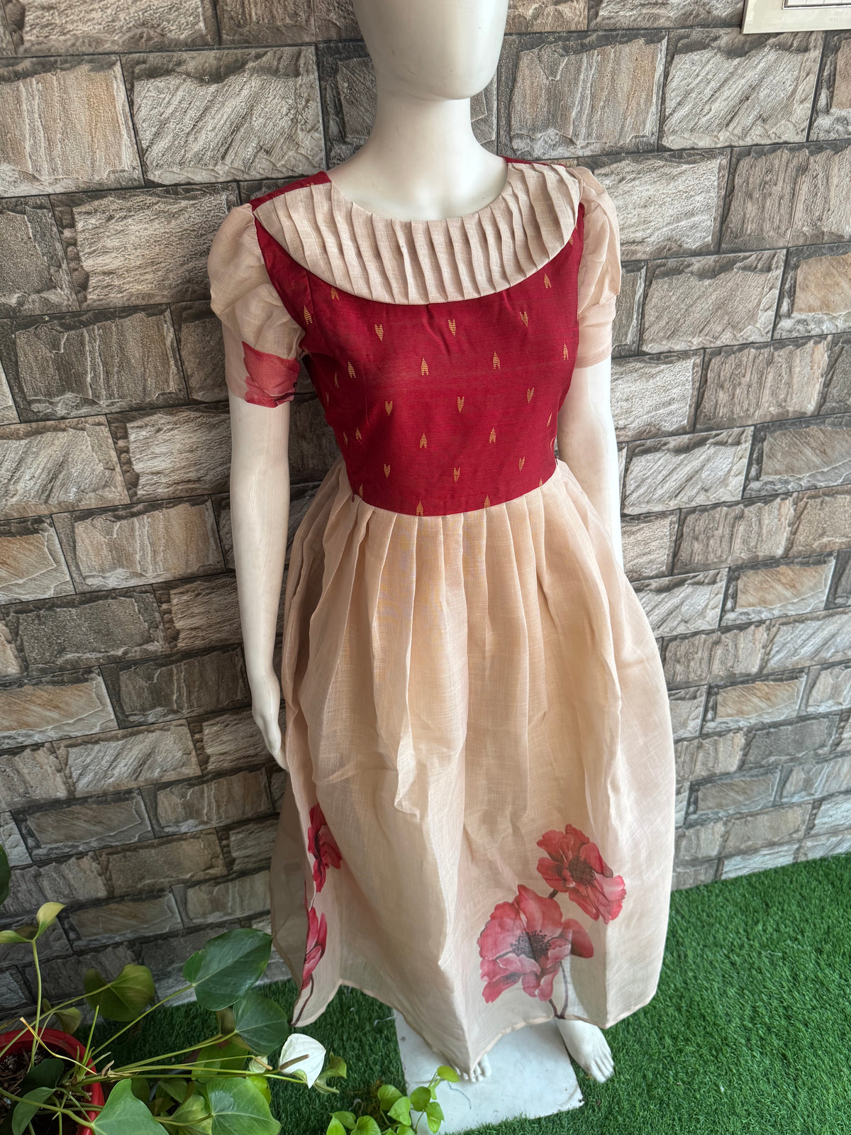 Festive Tissue Maternity maxi