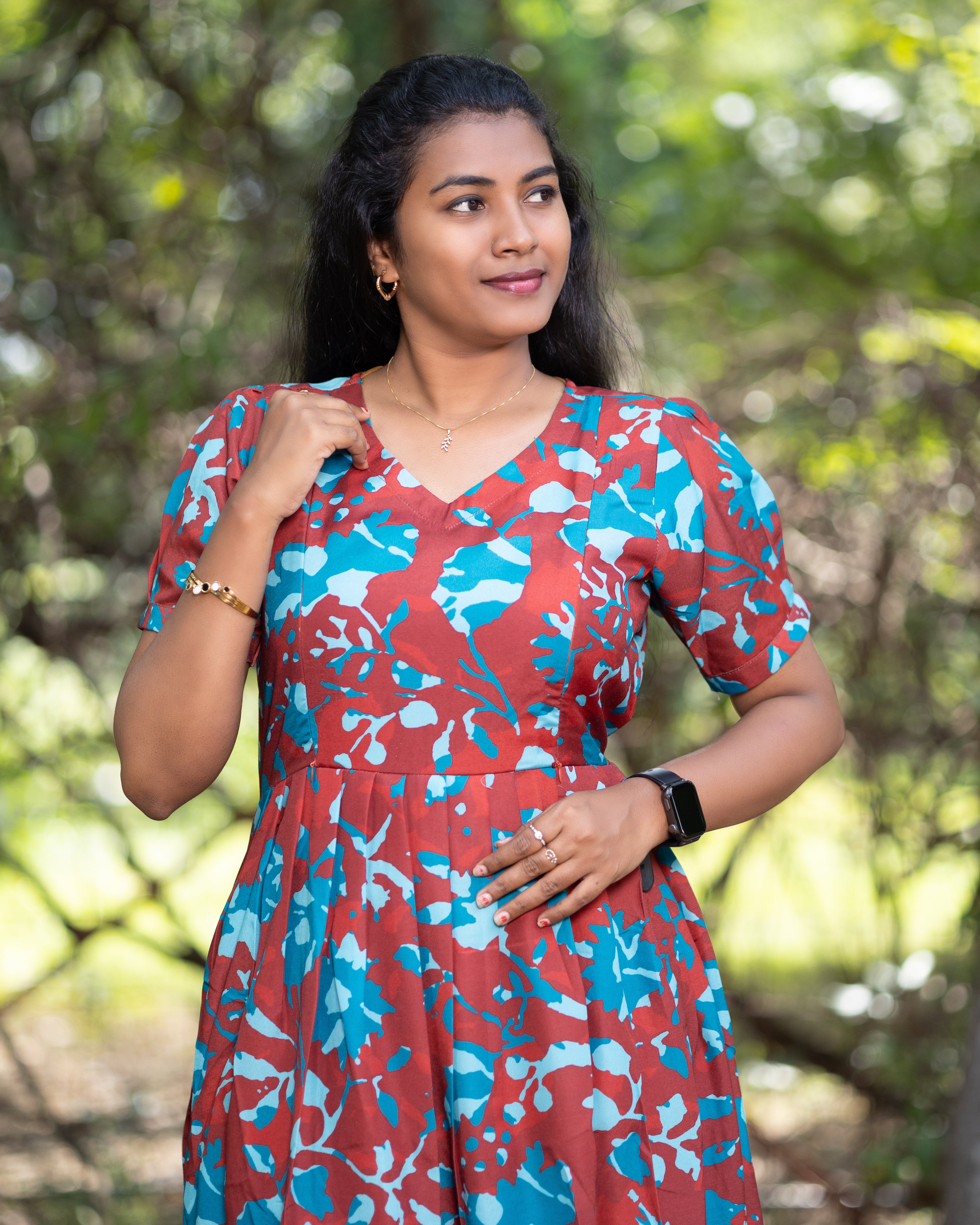 Maroon Maternity maxi