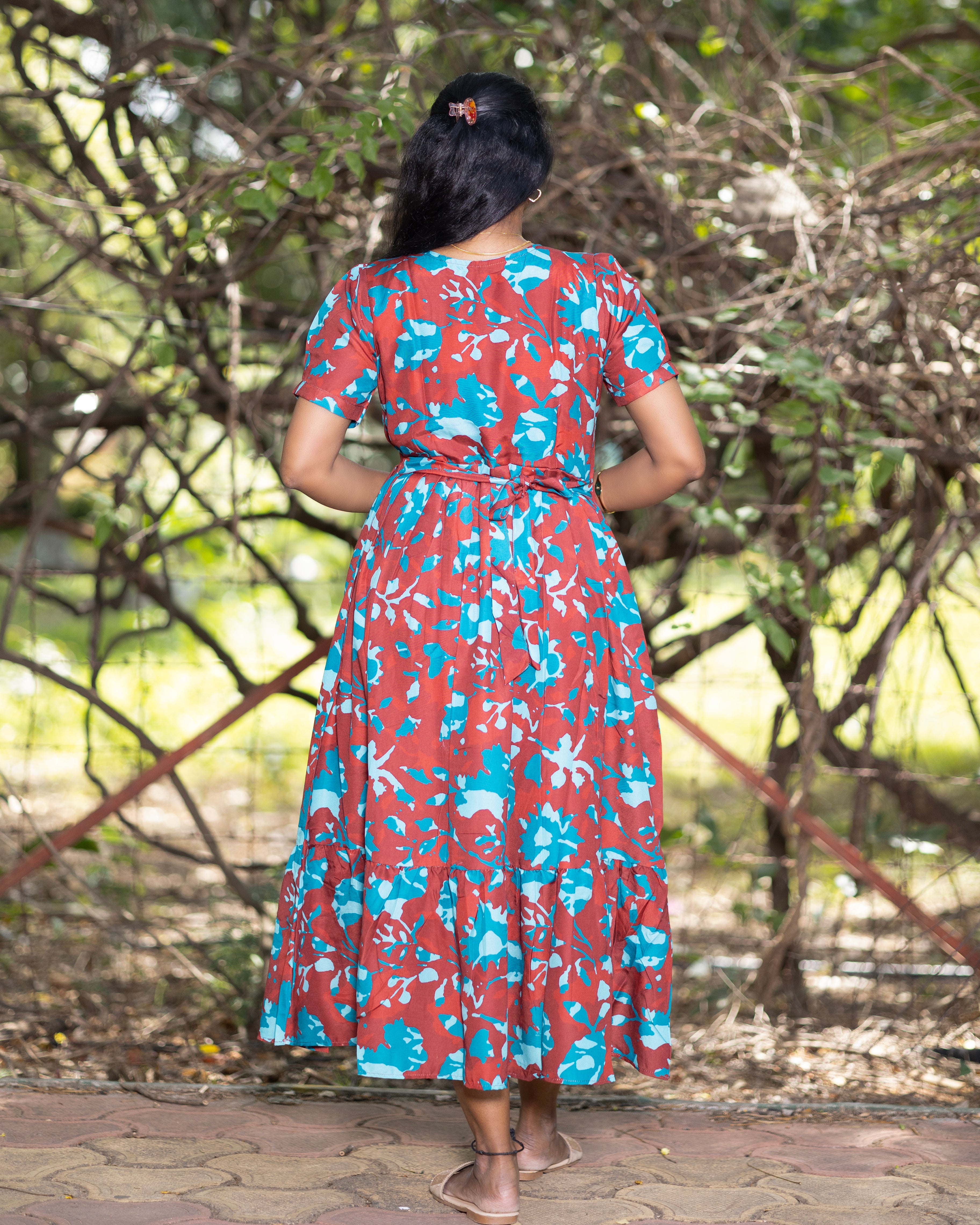 Maroon Maternity maxi