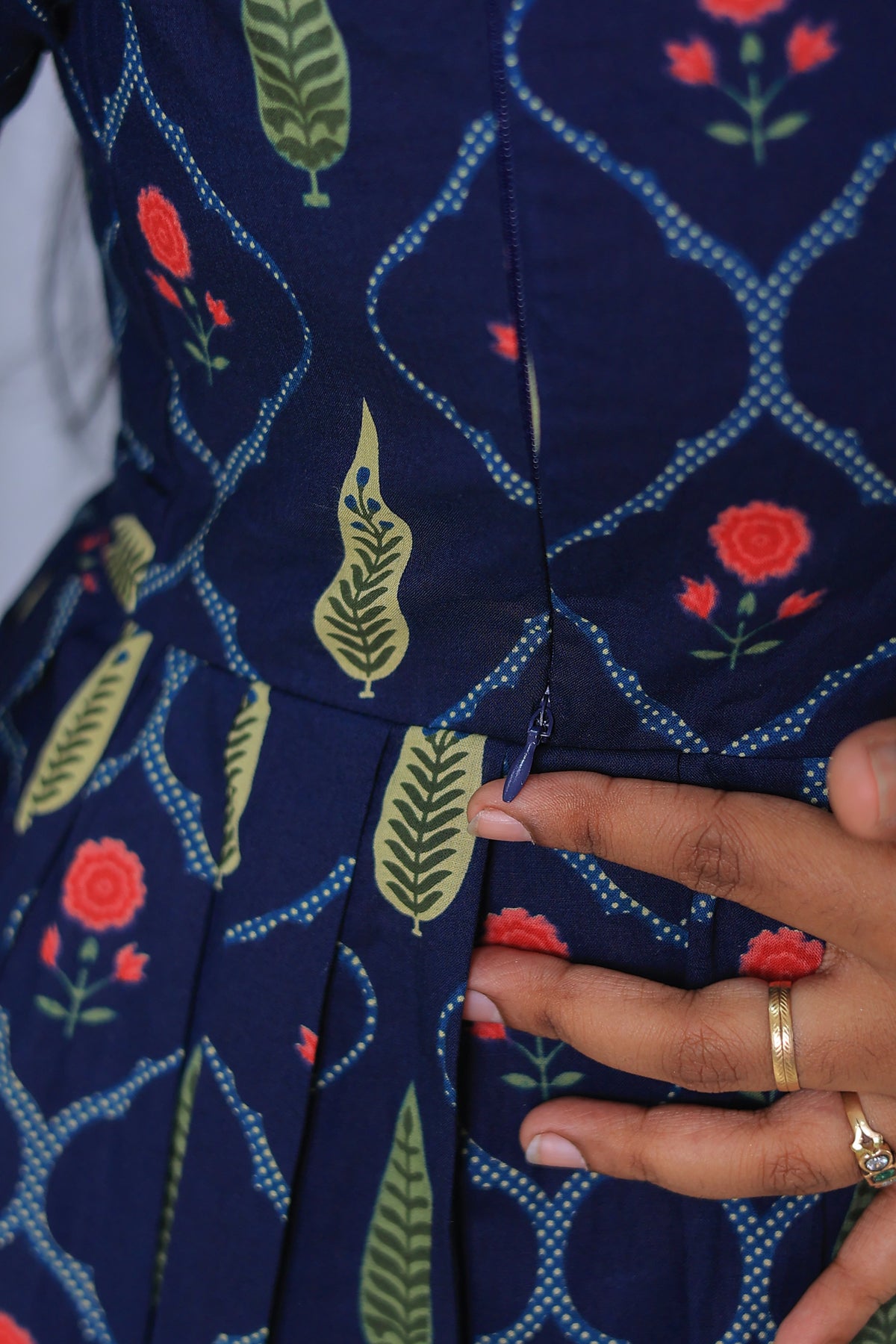Soft cotton Maternity Feeding Maxi Navy