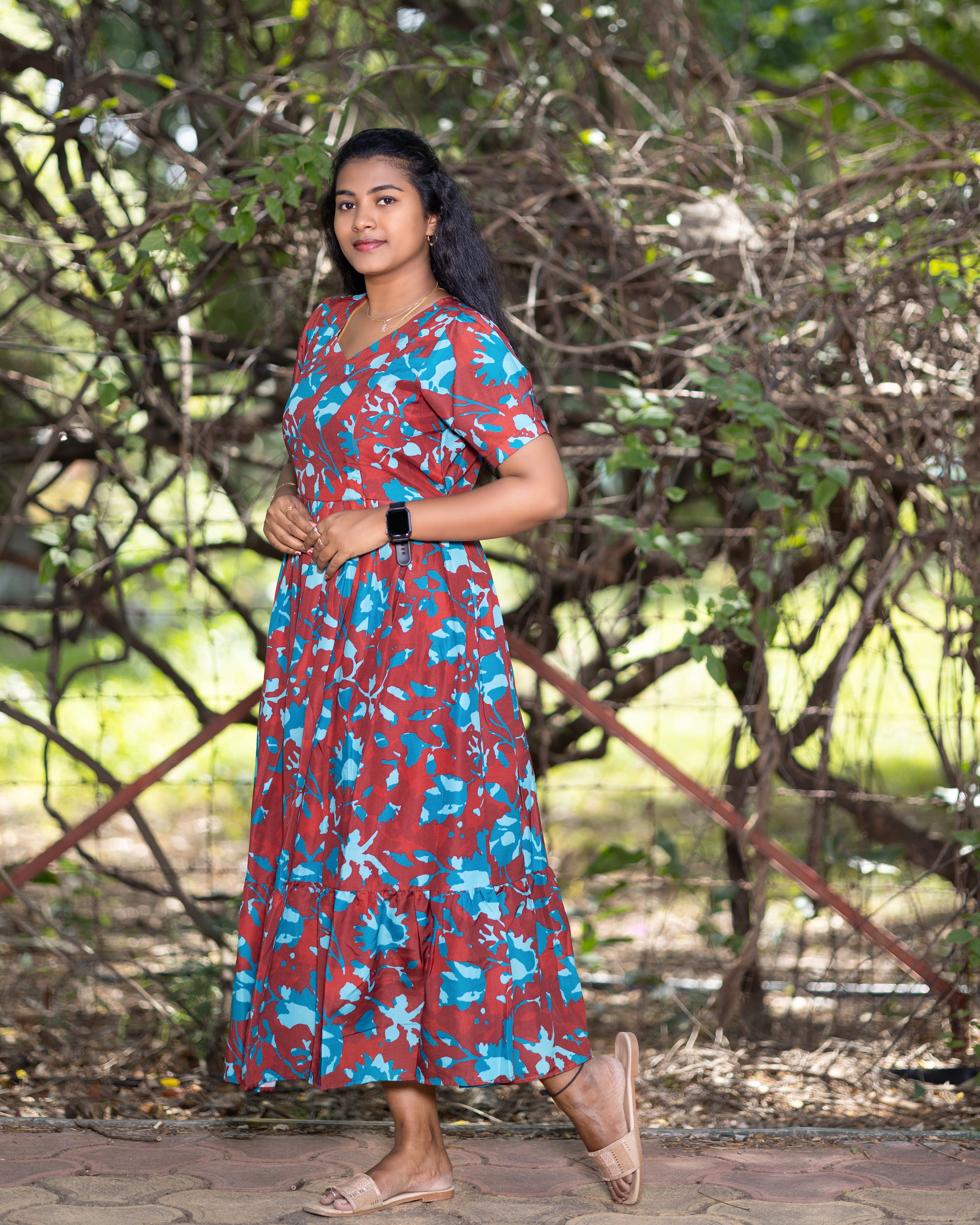 Maroon Maternity maxi