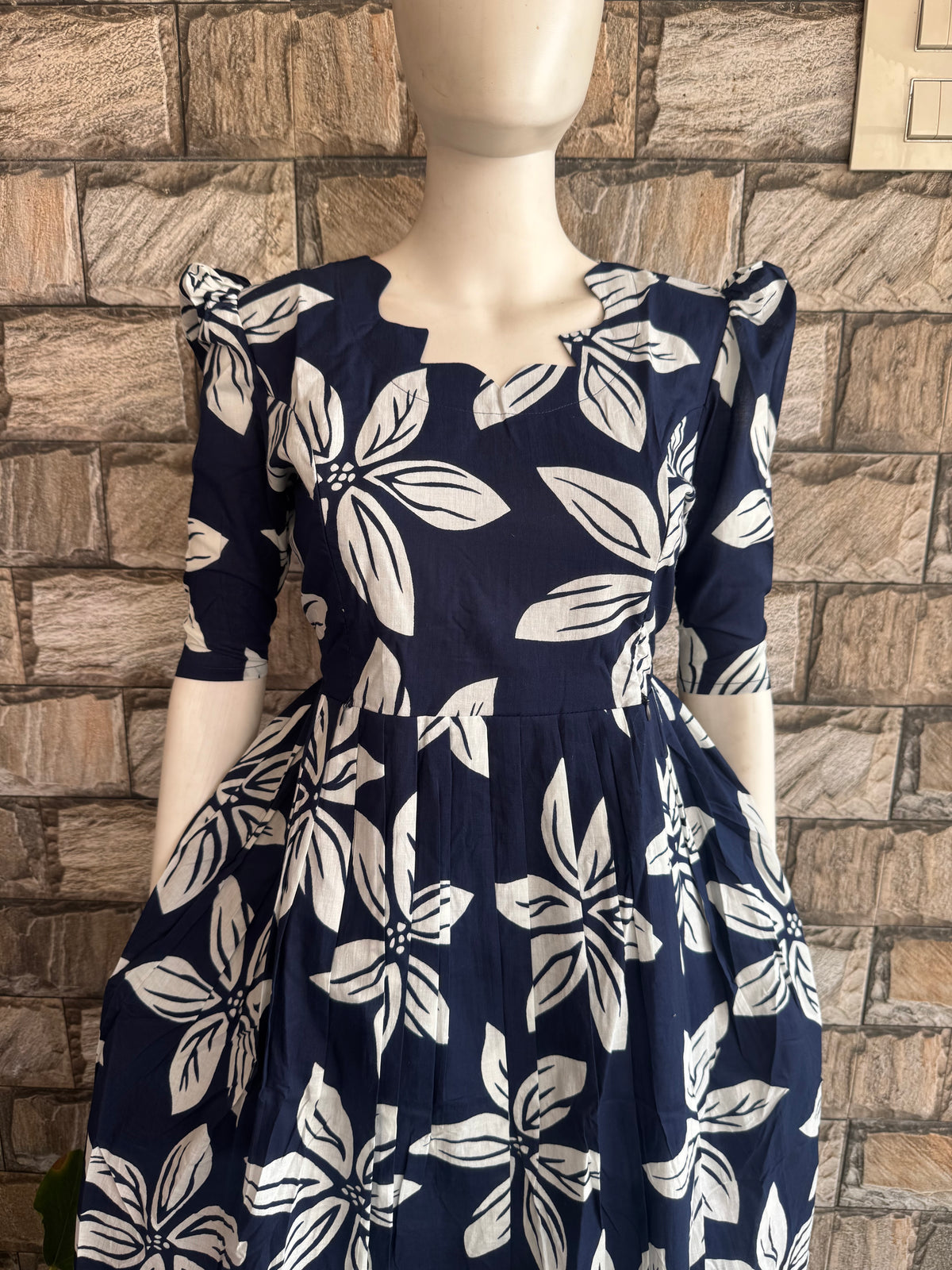 Premium soft  cotton Maternity maxi Budget launch. NAVY BLUE