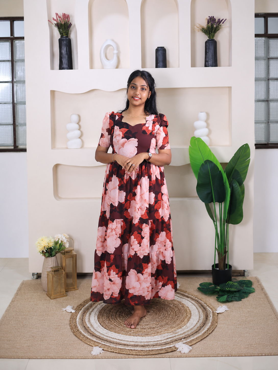 Soft crush Chiffon Maternity Maxi - Cinderella