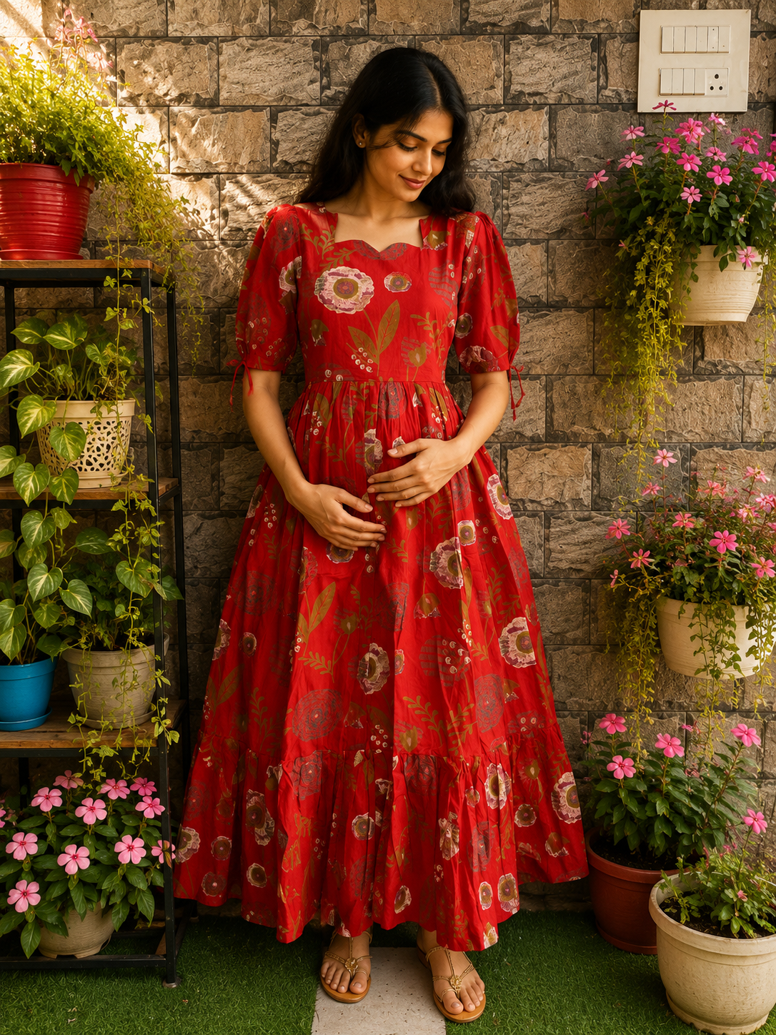 Thara soft cotton Maternity maxi