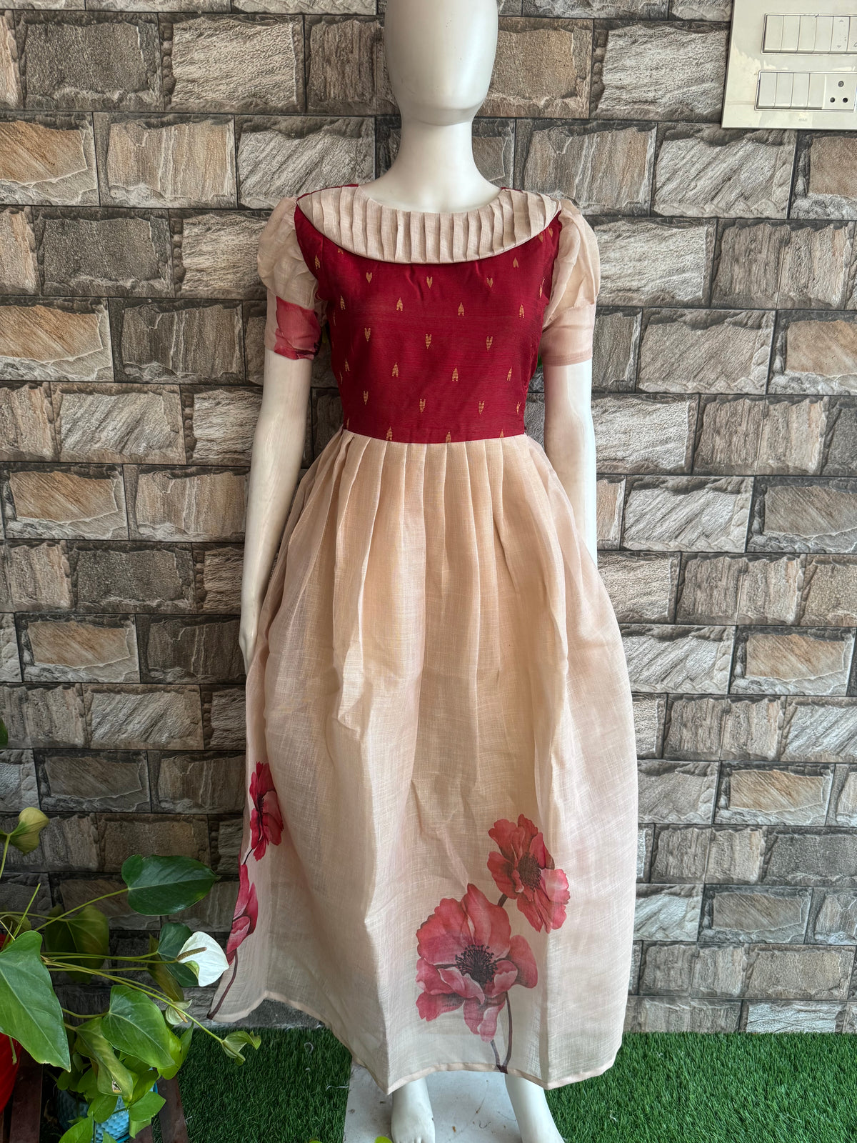 Festive Tissue Maternity maxi
