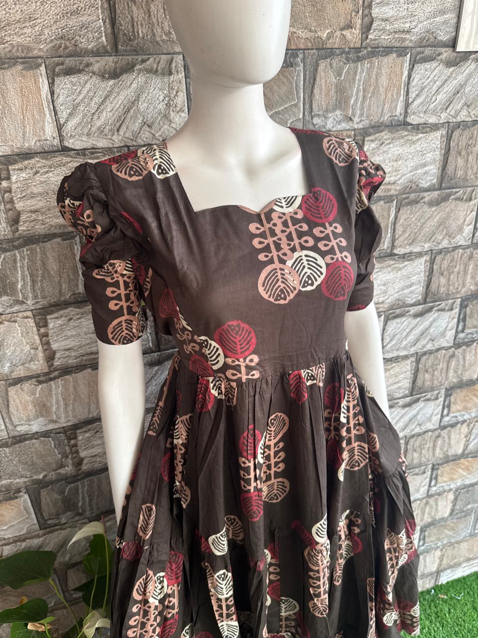 coffee brown cotton maxi