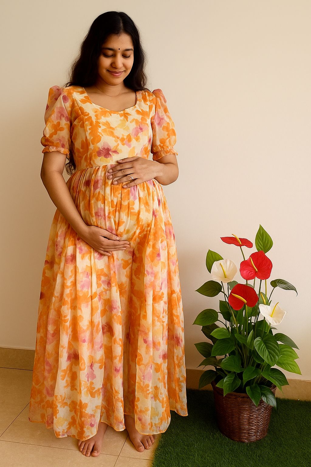 Light orange chiffon