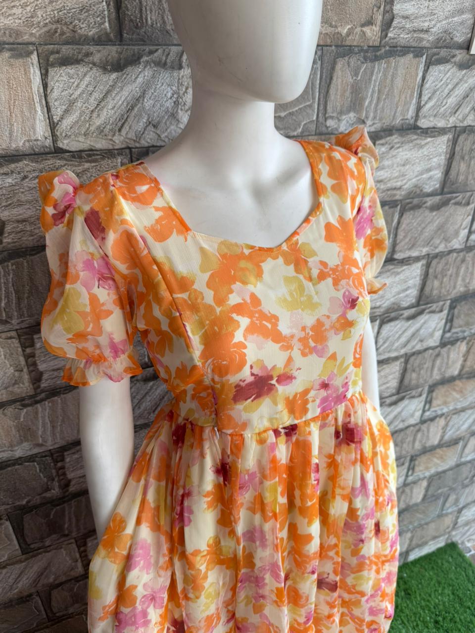 Light orange chiffon
