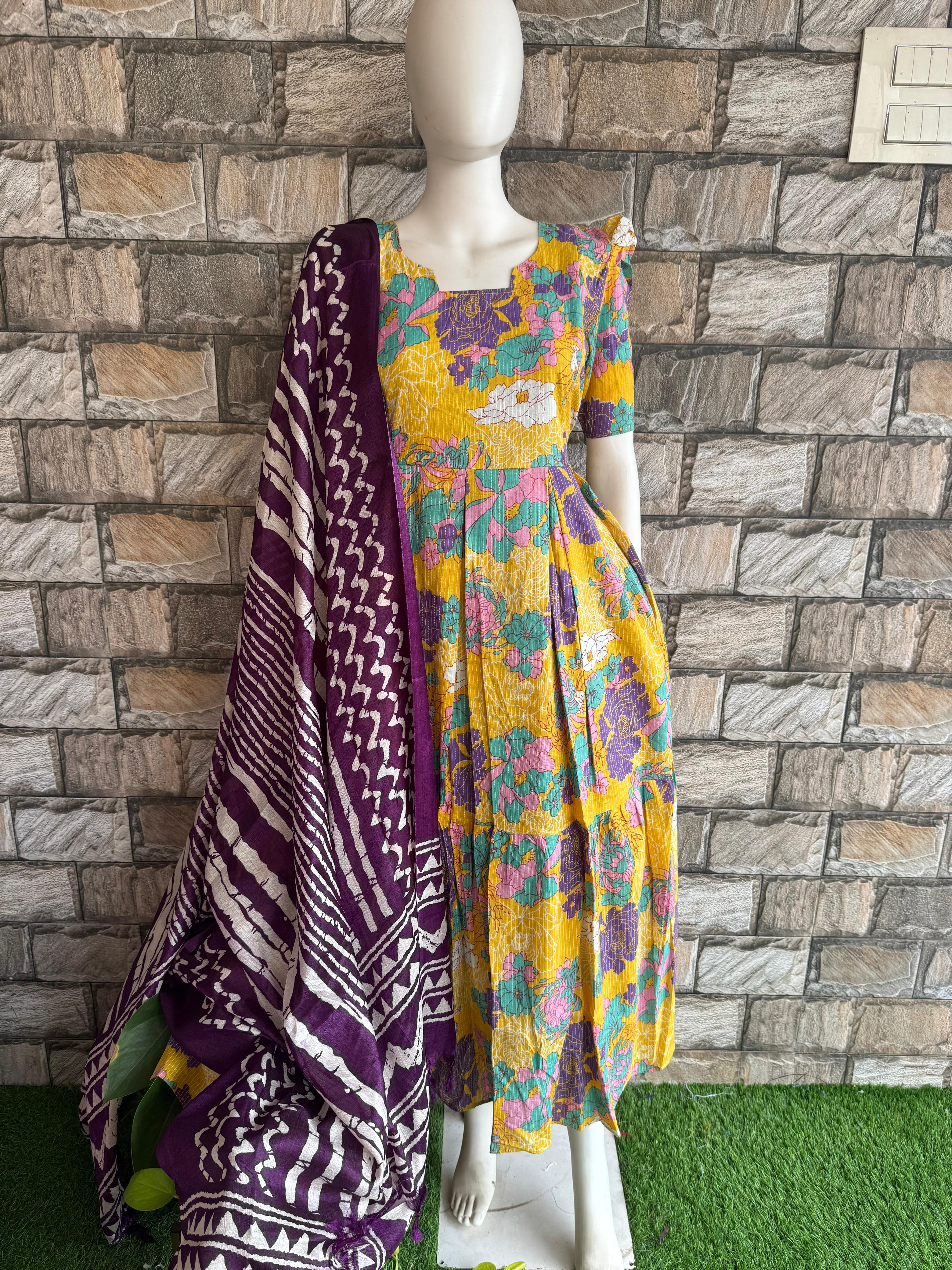 Brinjal wine Dupatta CF121