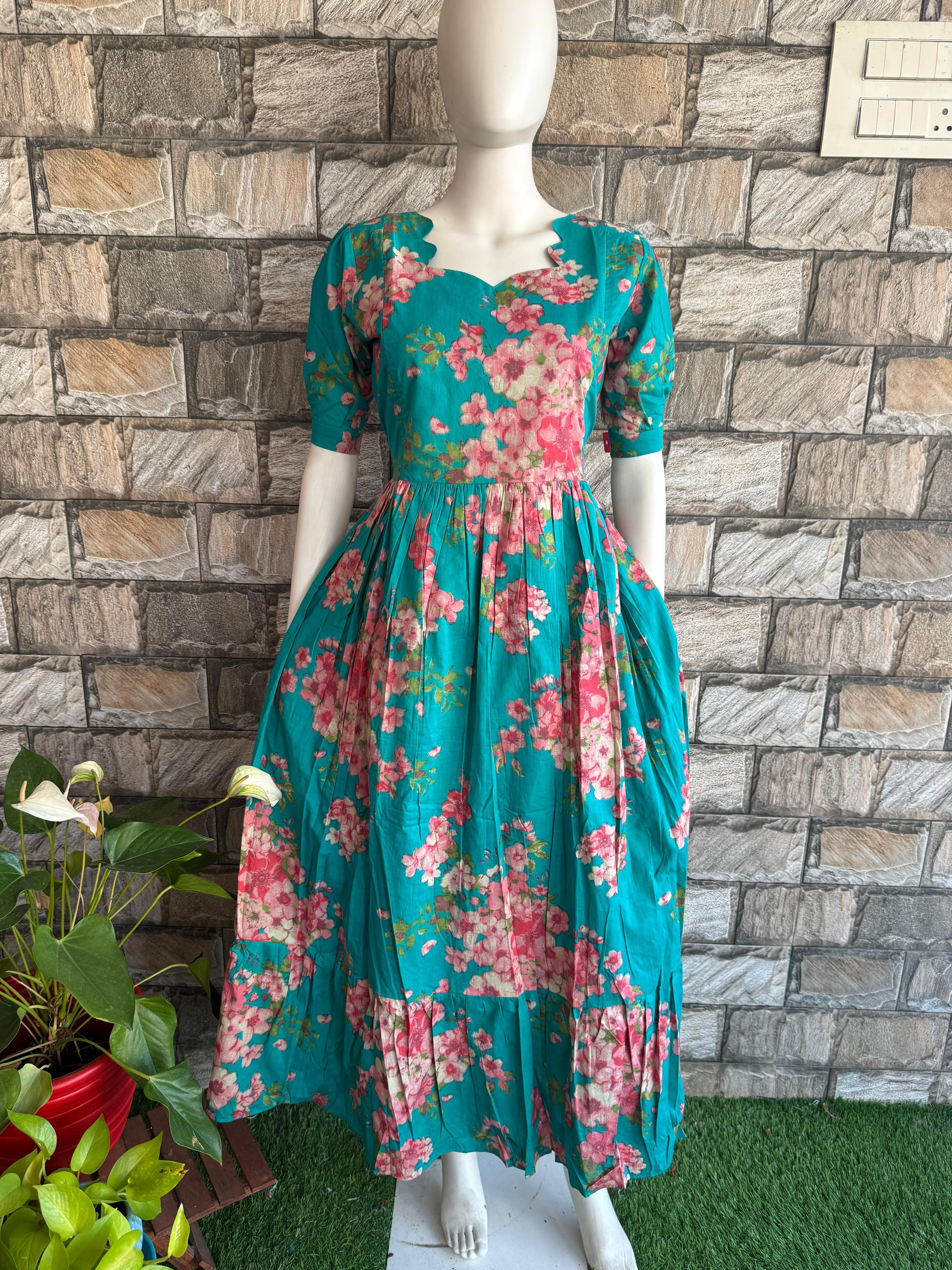 Rama Blue Mul Cotton Maxi CF134