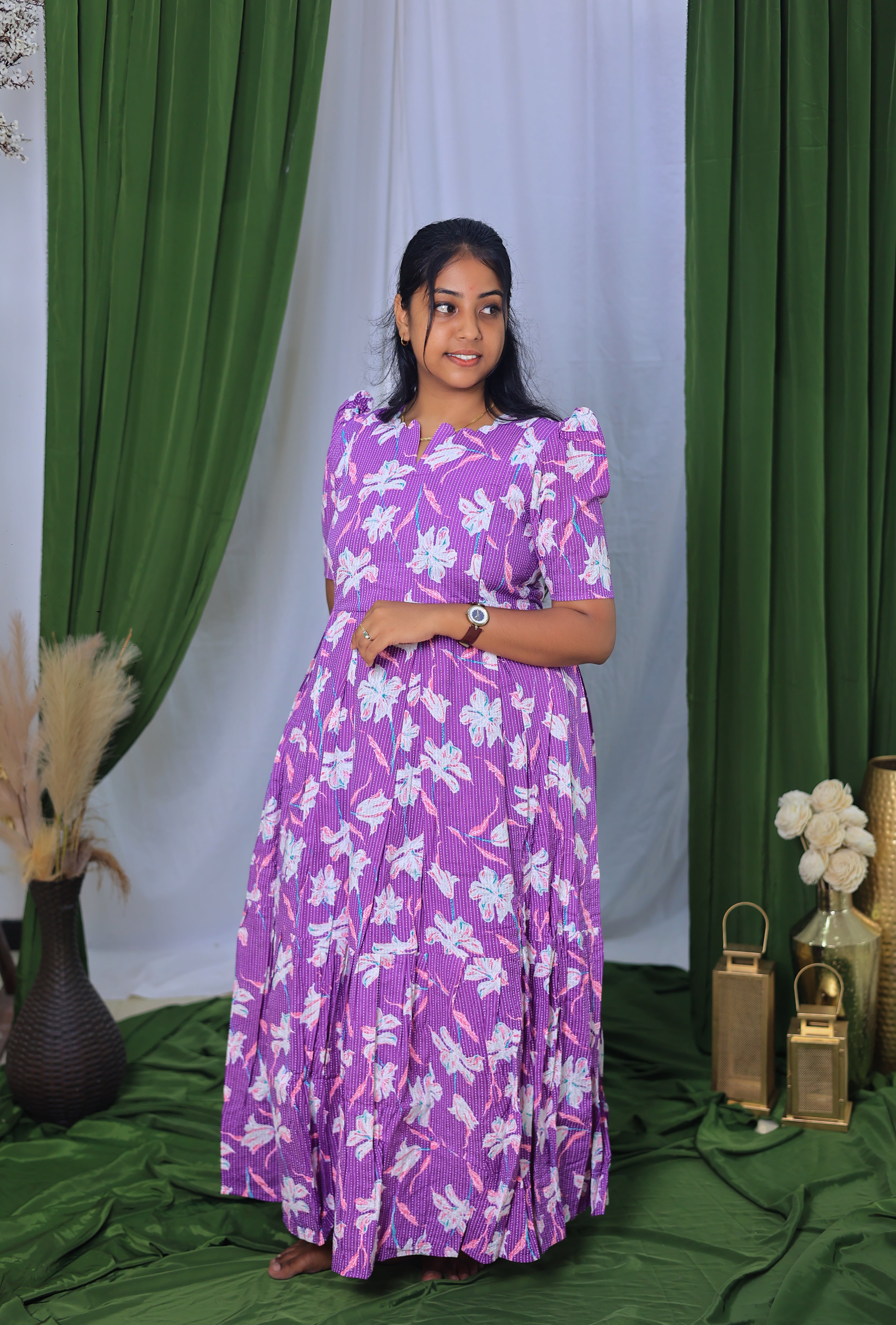 Neela Soft Kanta cotton Maternity maxi