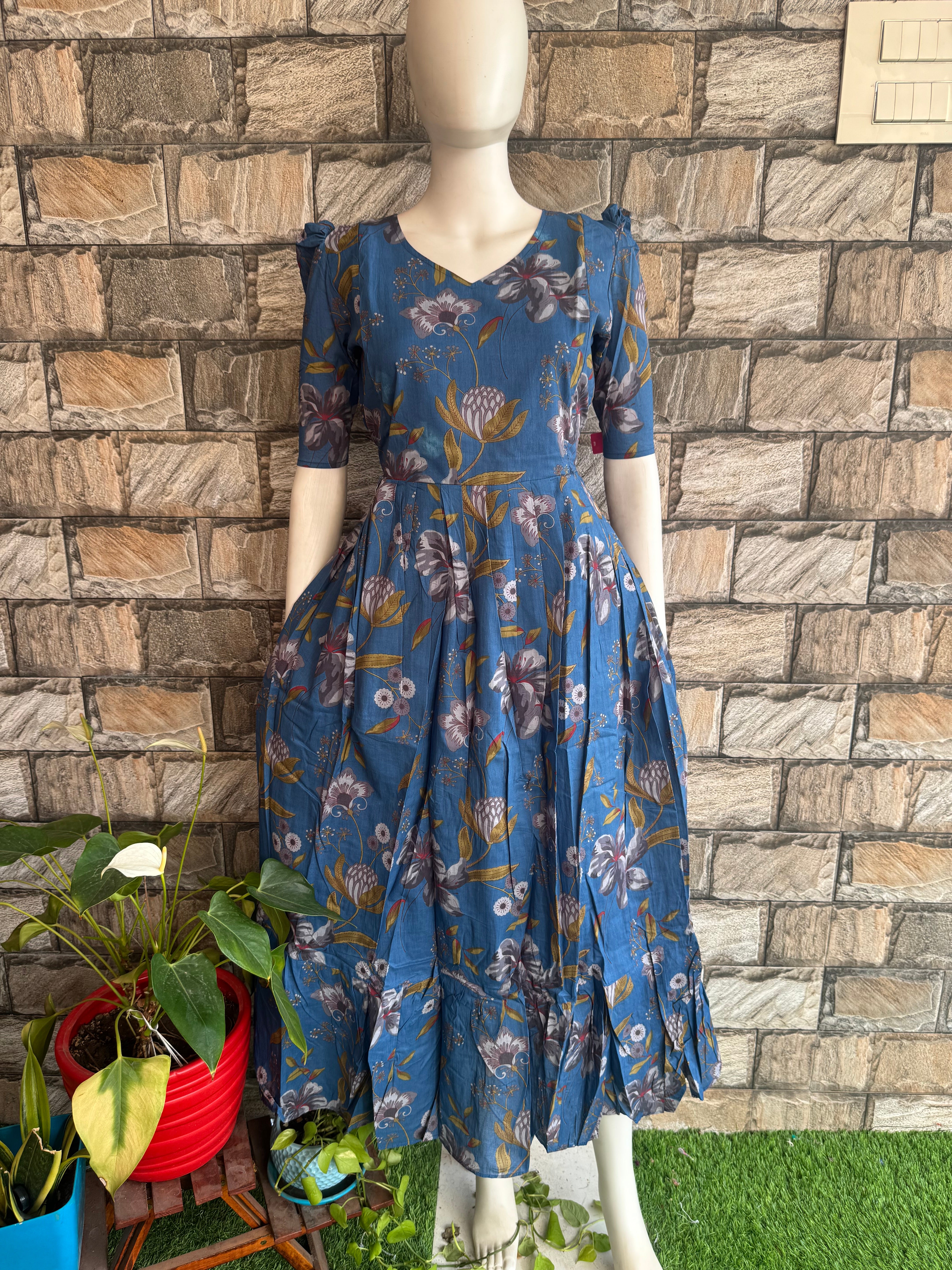 Pale Blue soft cotton Maternity max