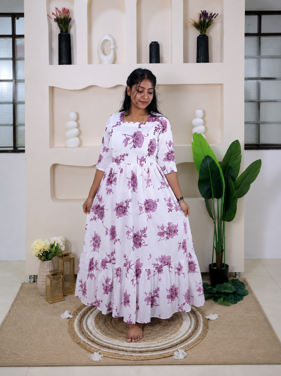 Delta crepe Maternity maxi Dove