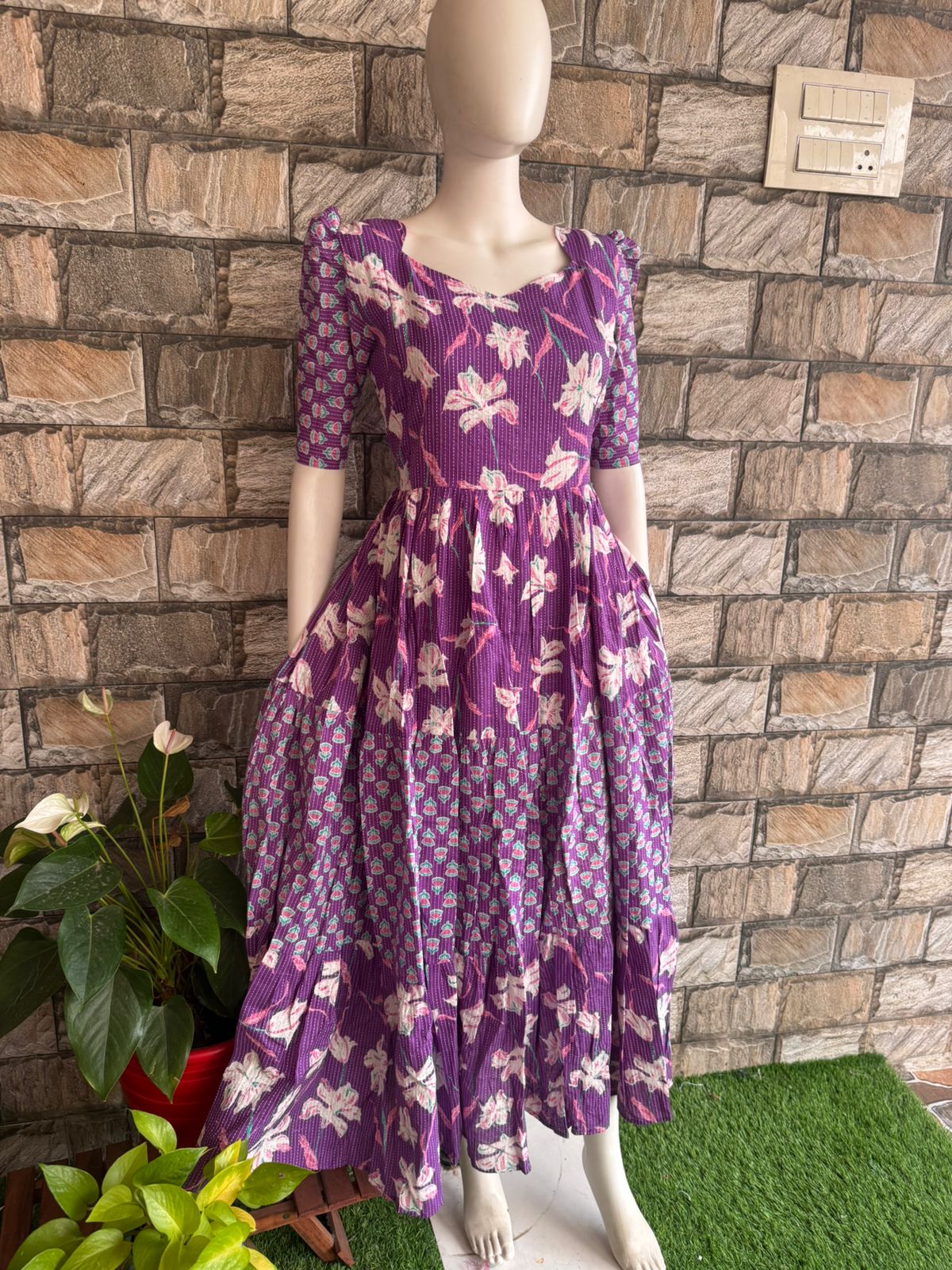 purple cotton maxi