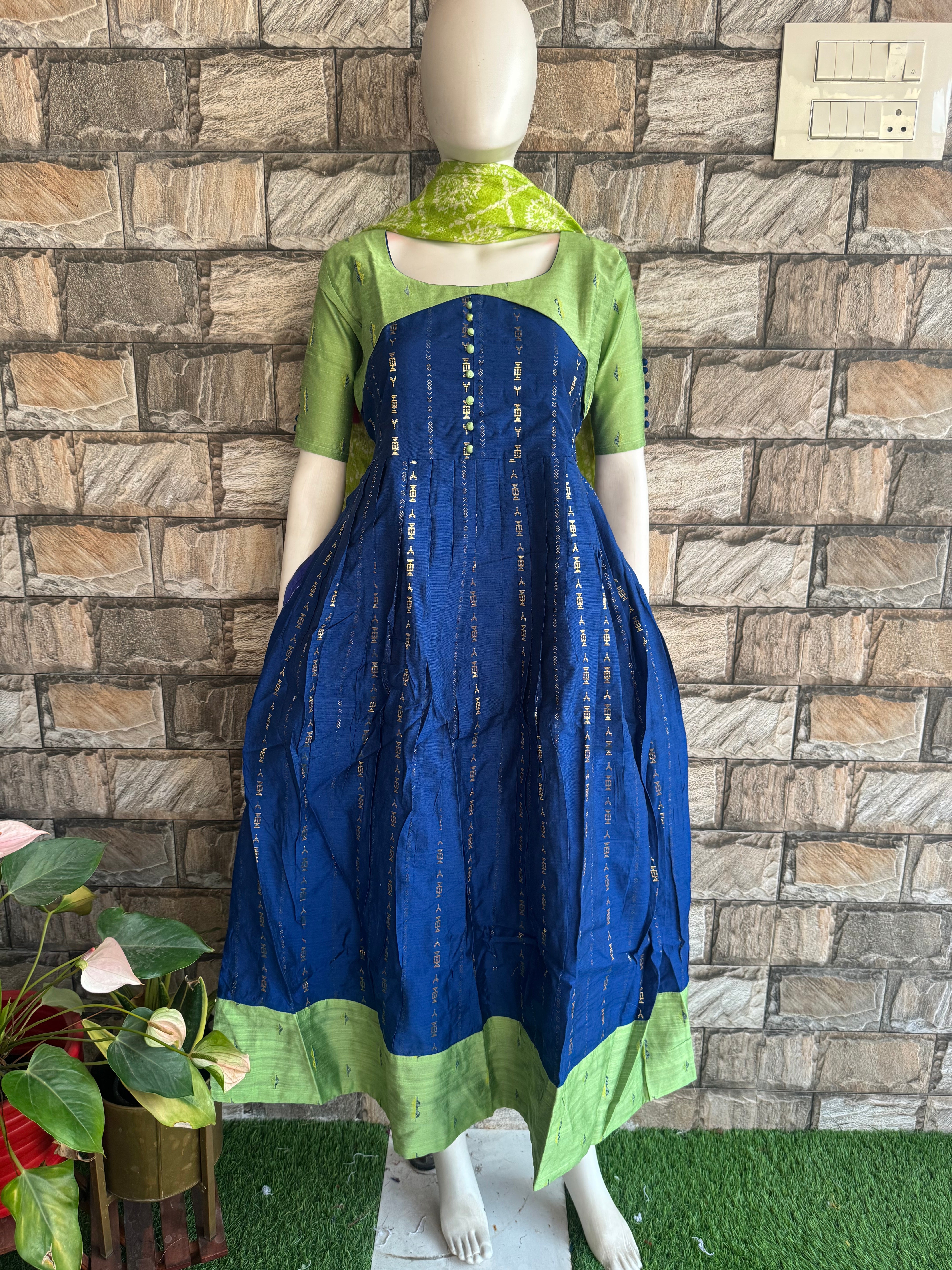 Divya Raw silk maternity maxi