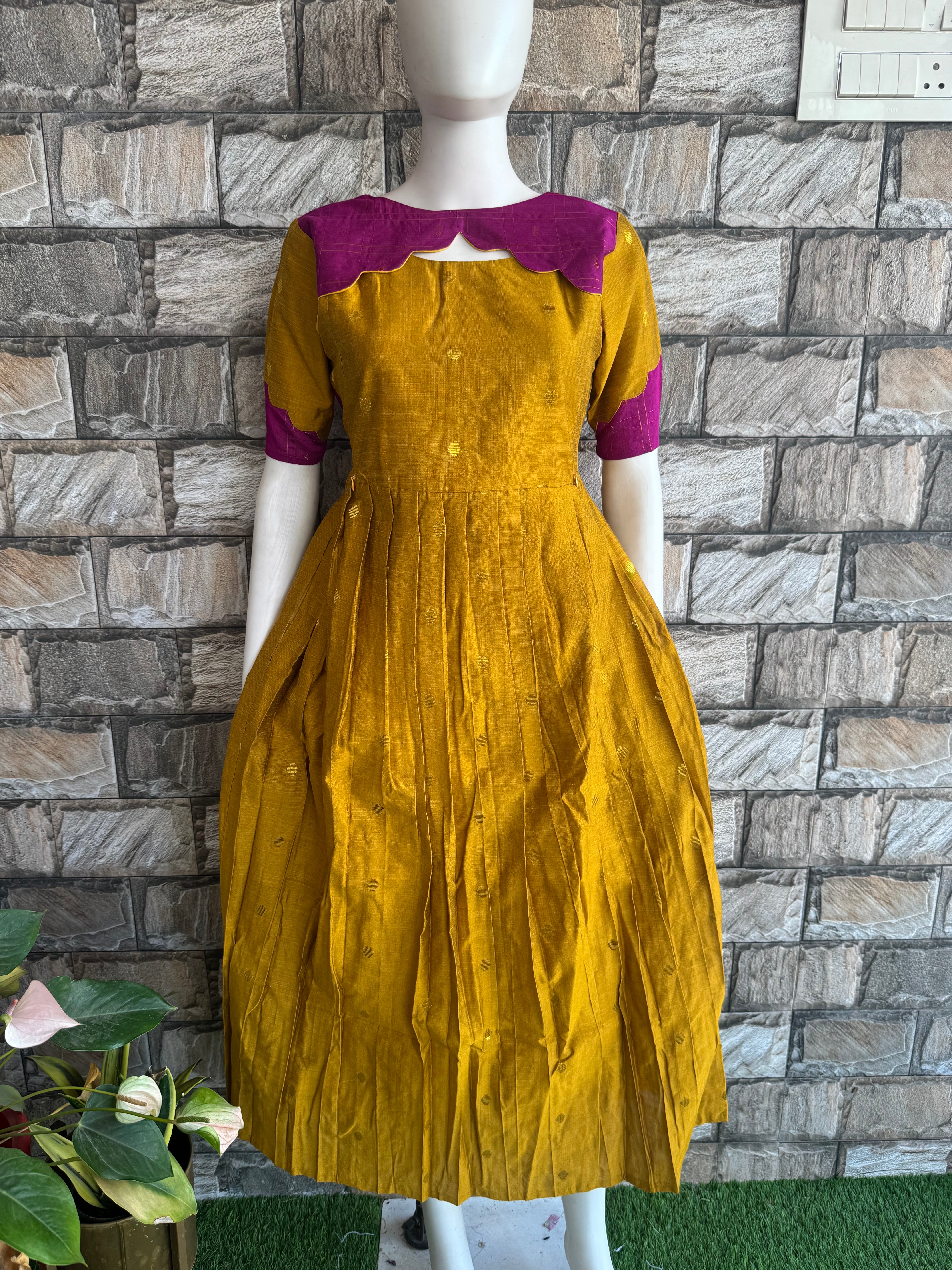 Honey yellow maternity maxi