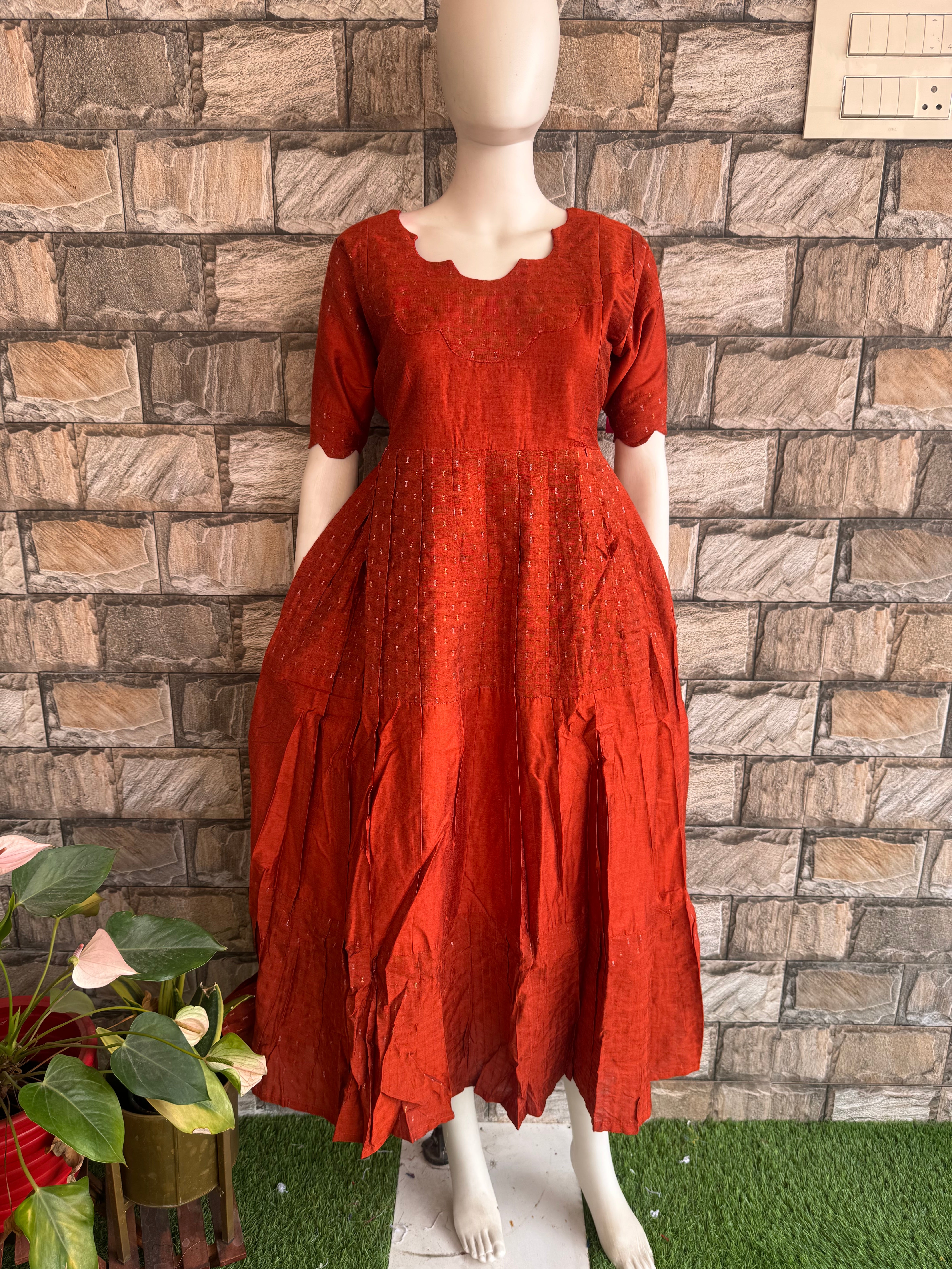 Rust orange Maternity Maxi